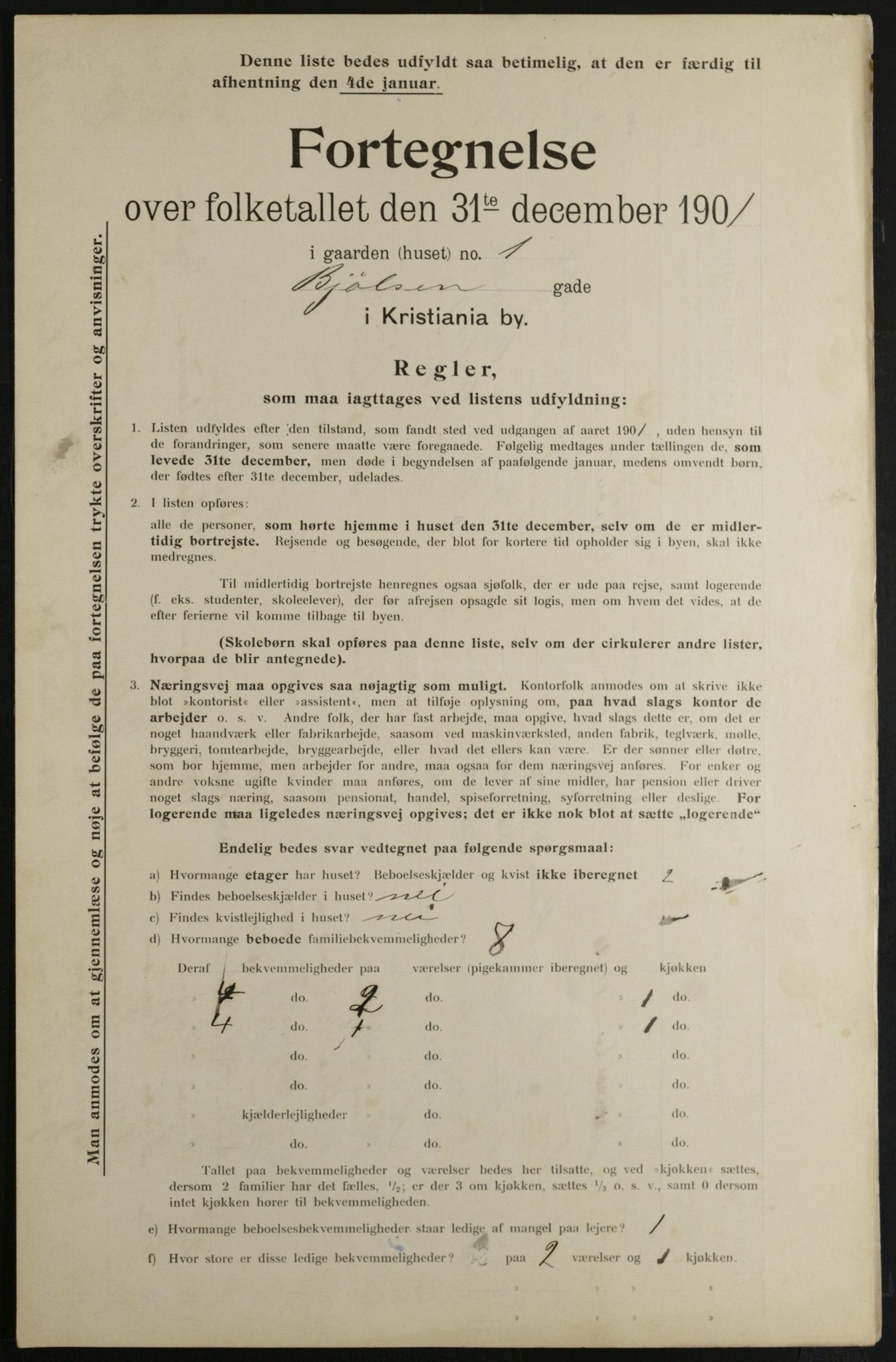 OBA, Kommunal folketelling 31.12.1901 for Kristiania kjøpstad, 1901, s. 1071