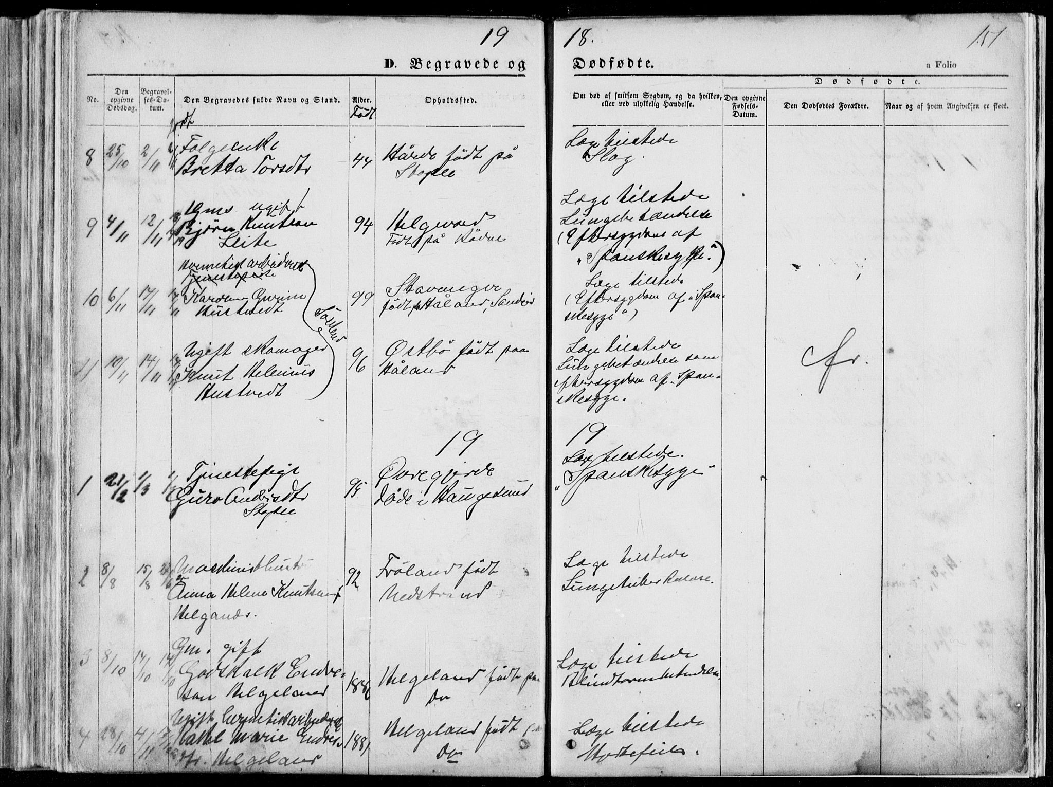 Vikedal sokneprestkontor, AV/SAST-A-101840/01/V: Klokkerbok nr. B 10, 1864-1926, s. 151