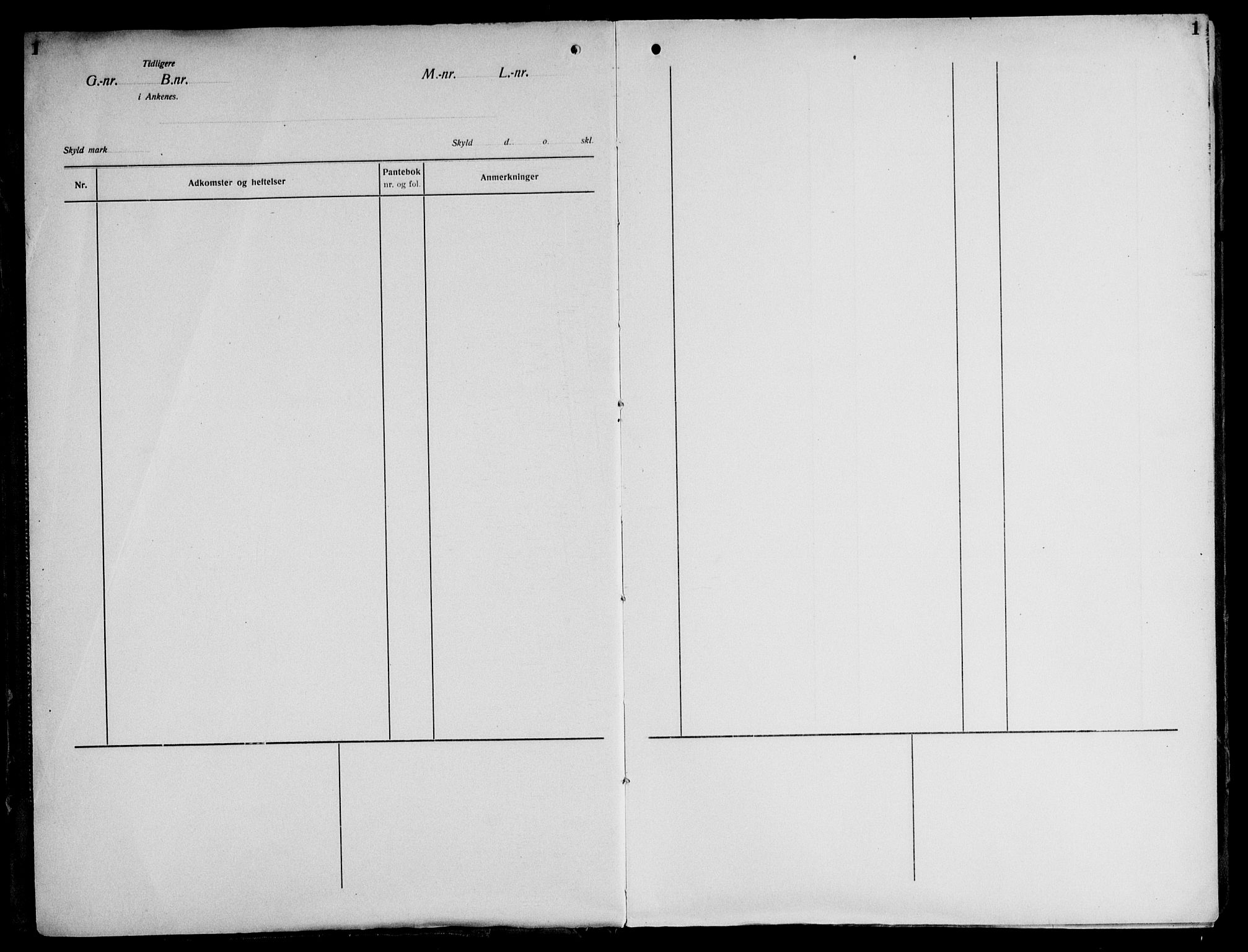 Narvik sorenskriveri, SAT/A-0002/1/2/2A/L0007: Panteregister nr. 7, s. 1