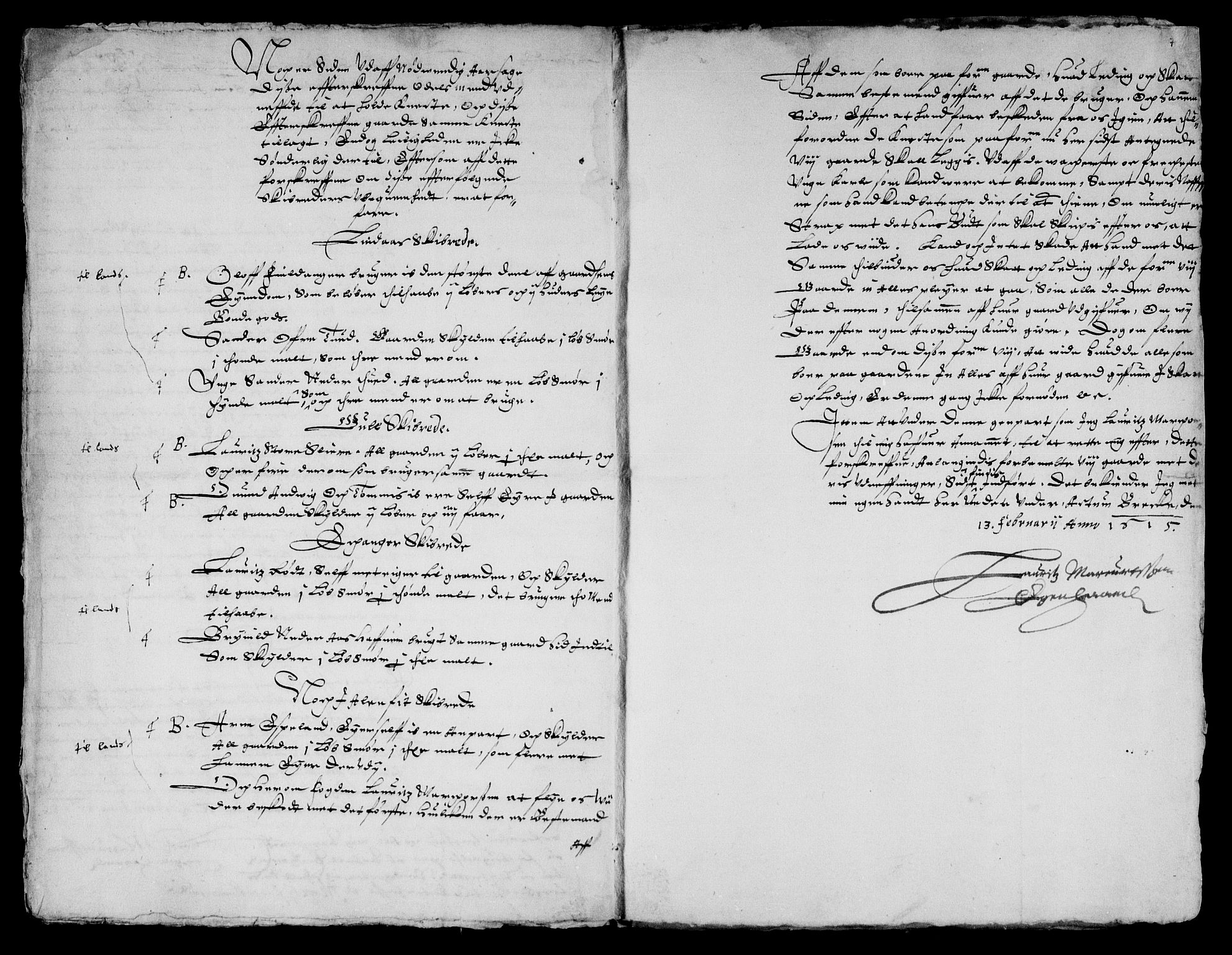 Danske Kanselli, Skapsaker, AV/RA-EA-4061/F/L0040: Skap 9, pakke 351A, litra M- pakke 351B, 1542-1615, s. 78
