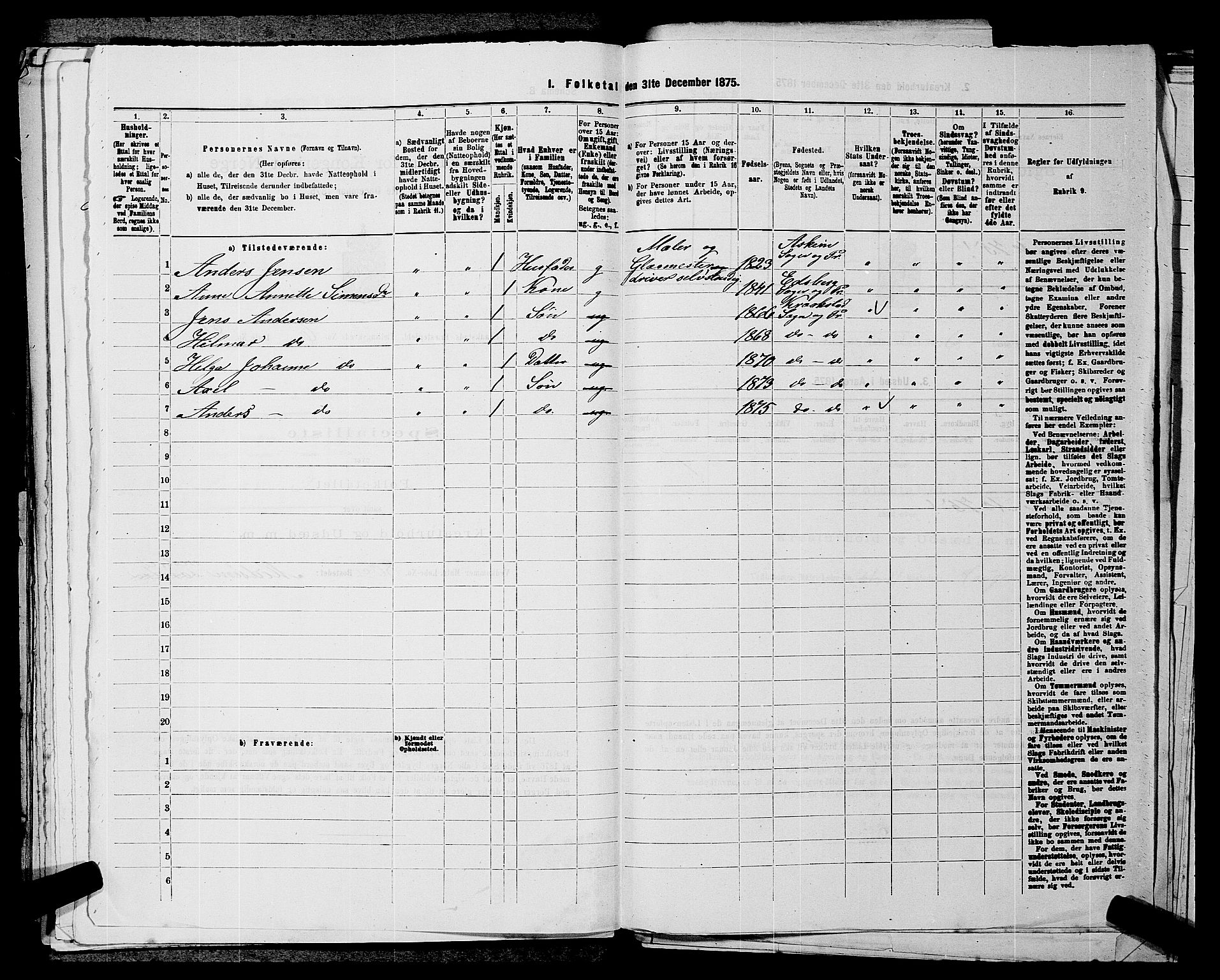 RA, Folketelling 1875 for 0212P Kråkstad prestegjeld, 1875, s. 803