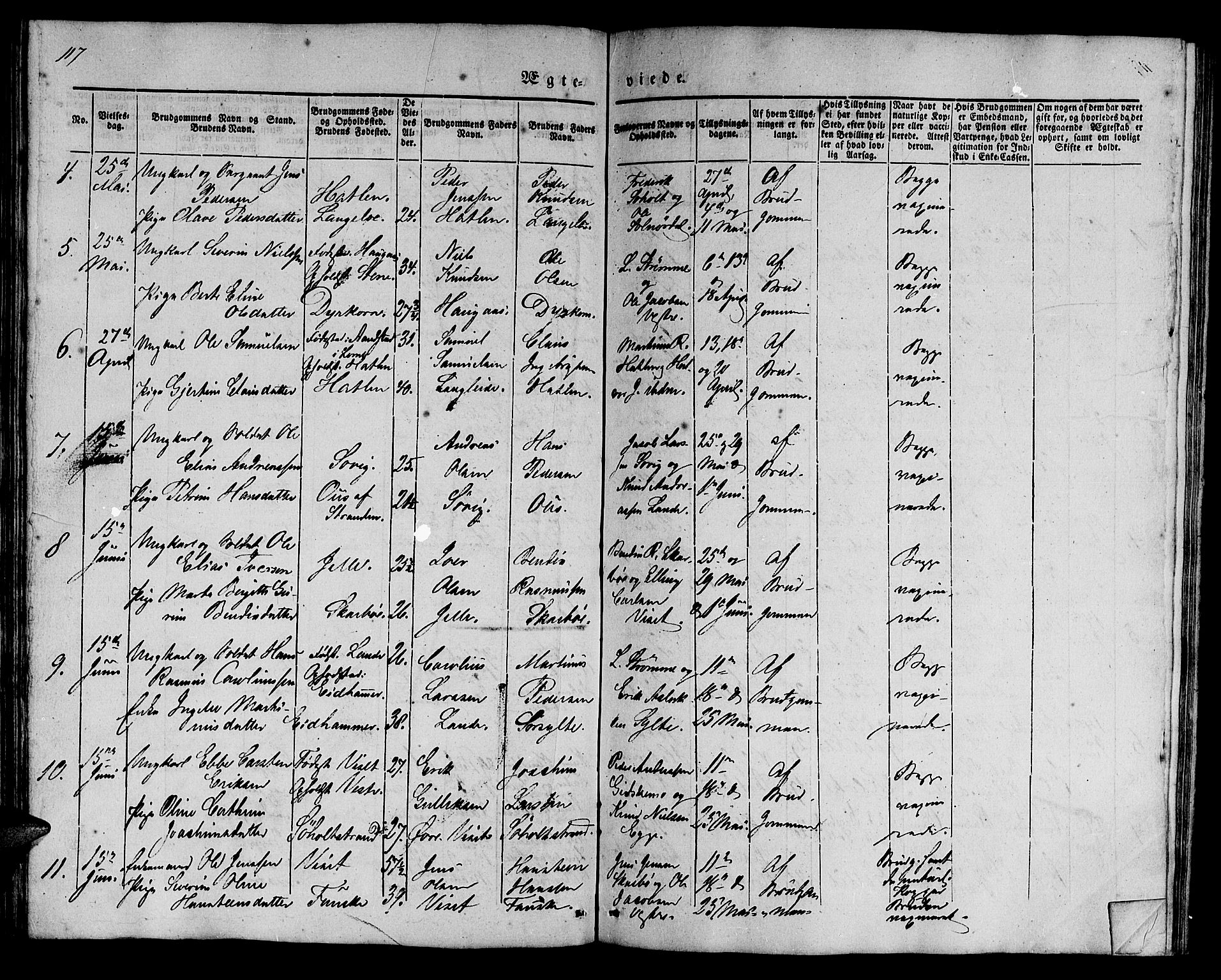 Ministerialprotokoller, klokkerbøker og fødselsregistre - Møre og Romsdal, AV/SAT-A-1454/522/L0324: Klokkerbok nr. 522C03, 1854-1871, s. 117