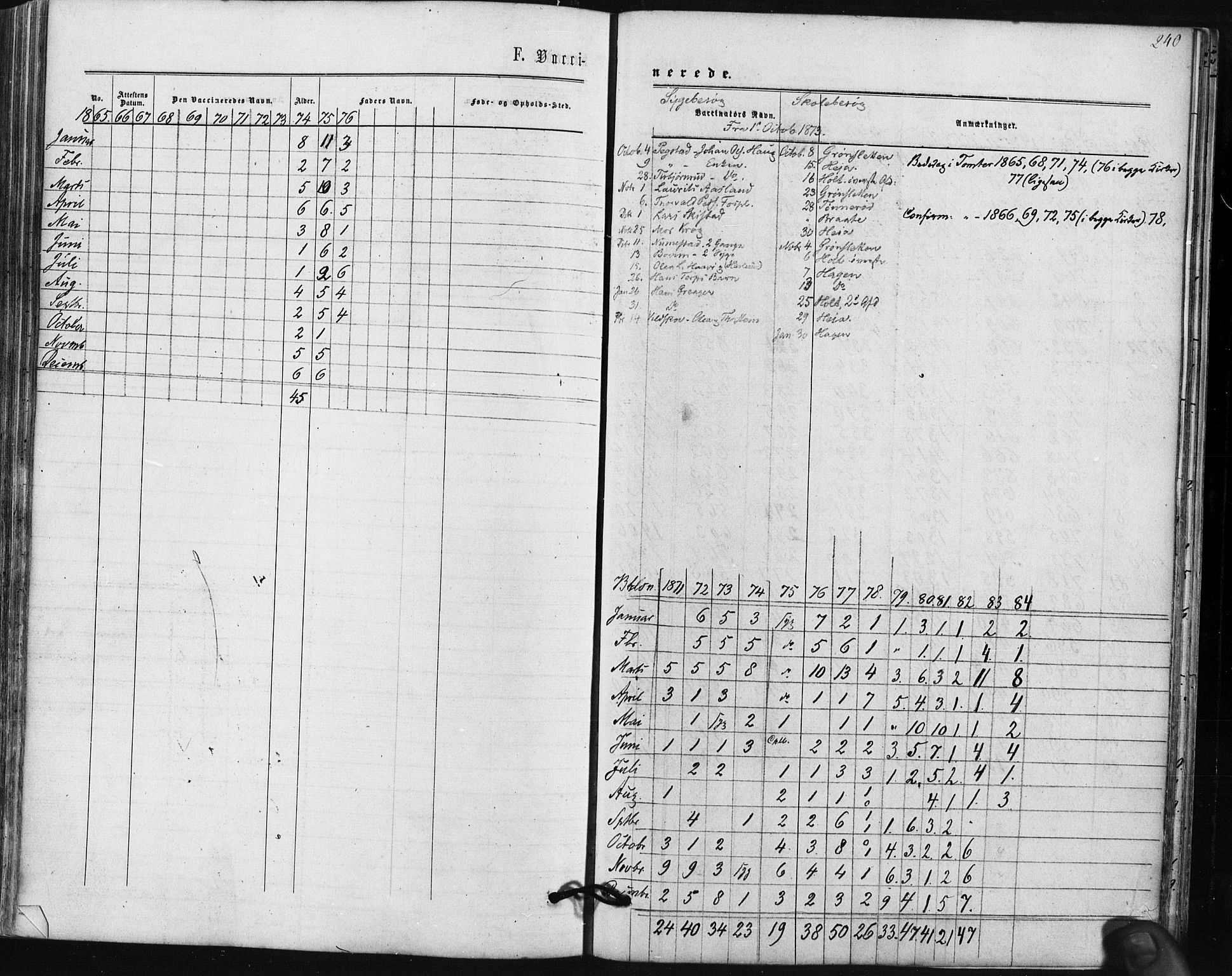 Hobøl prestekontor Kirkebøker, AV/SAO-A-2002/F/Fa/L0004: Ministerialbok nr. I 4, 1865-1877, s. 240