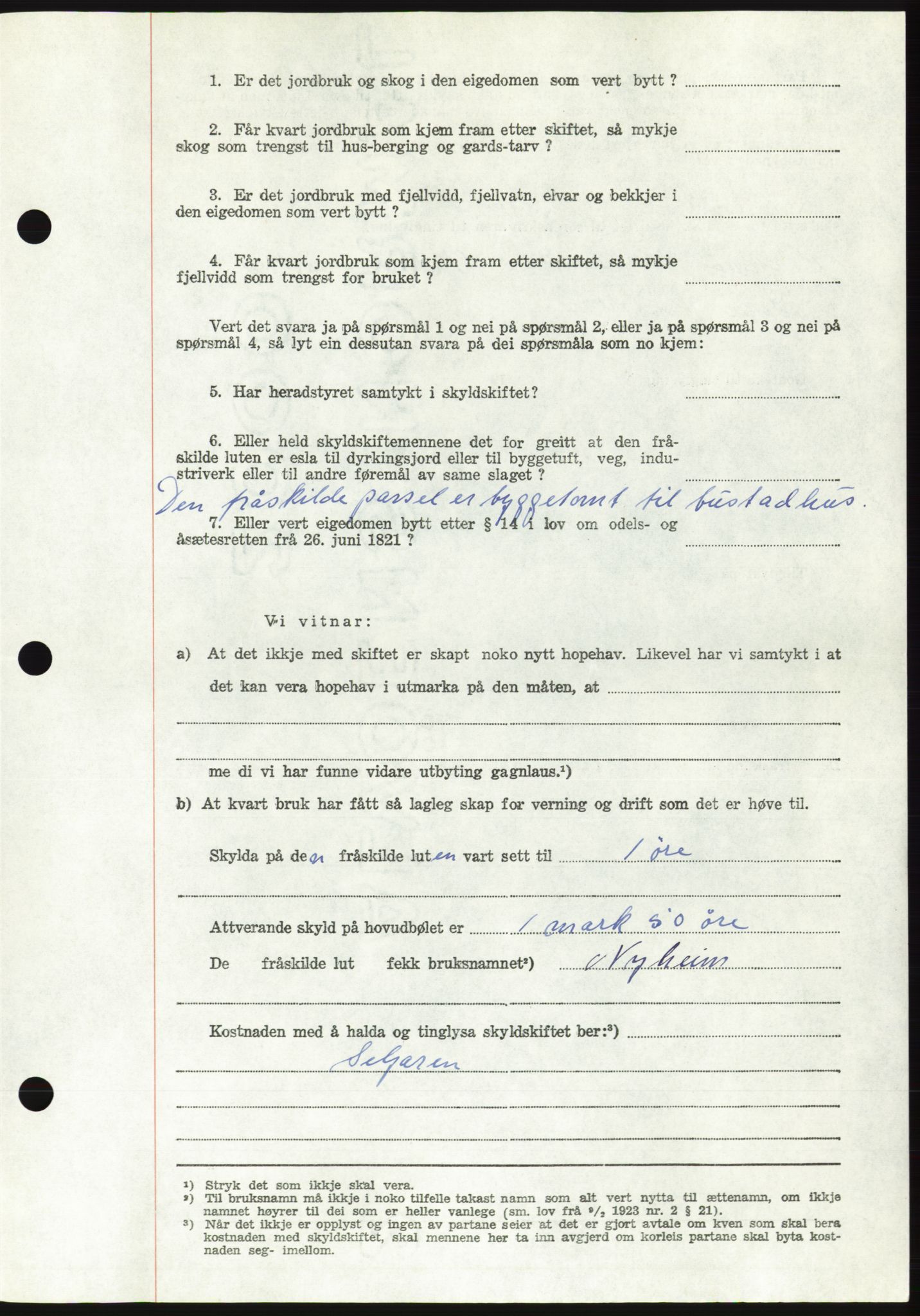 Søre Sunnmøre sorenskriveri, AV/SAT-A-4122/1/2/2C/L0105: Pantebok nr. 31A, 1956-1957, Dagboknr: 34/1957