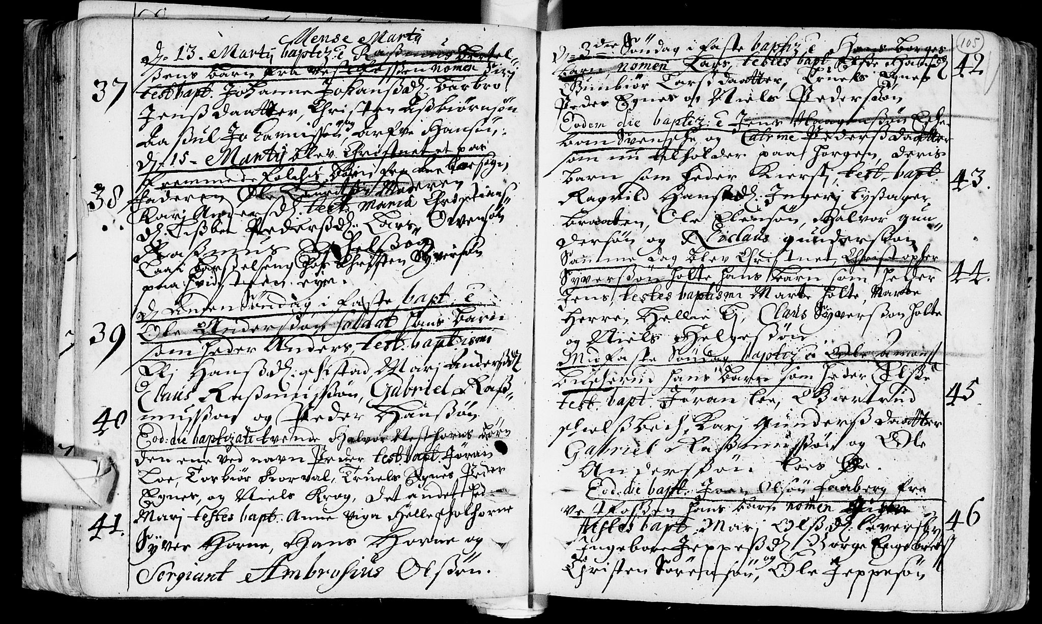 Eiker kirkebøker, SAKO/A-4/F/Fa/L0002: Ministerialbok nr. I 2, 1705-1724, s. 105