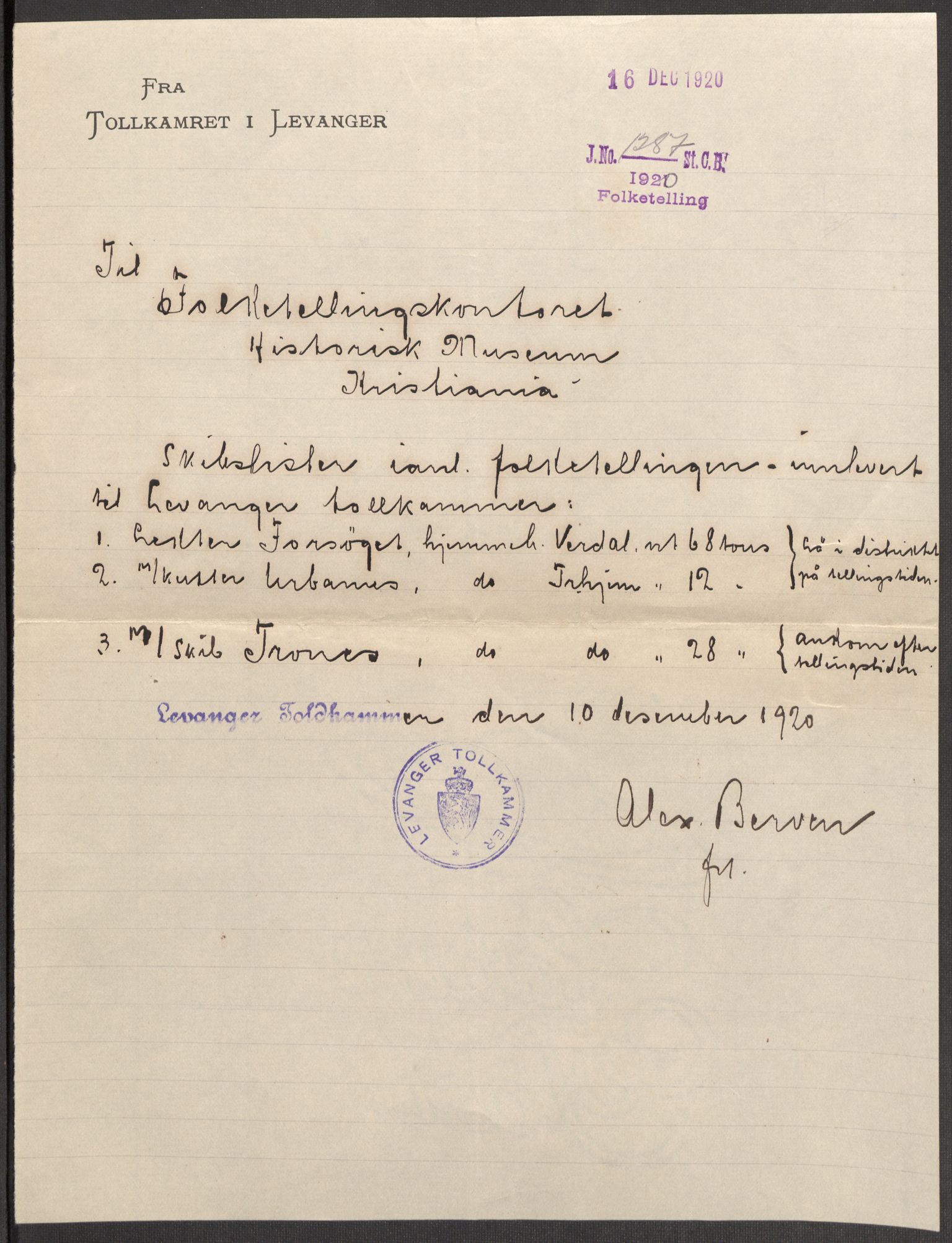 SAT, Folketelling 1920 for 1701 Levanger kjøpstad, 1920, s. 4984