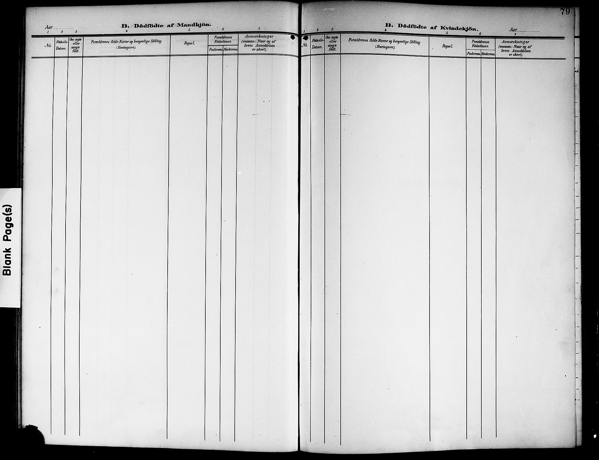 Nore kirkebøker, AV/SAKO-A-238/G/Ga/L0004: Klokkerbok nr. I 4, 1904-1919, s. 79