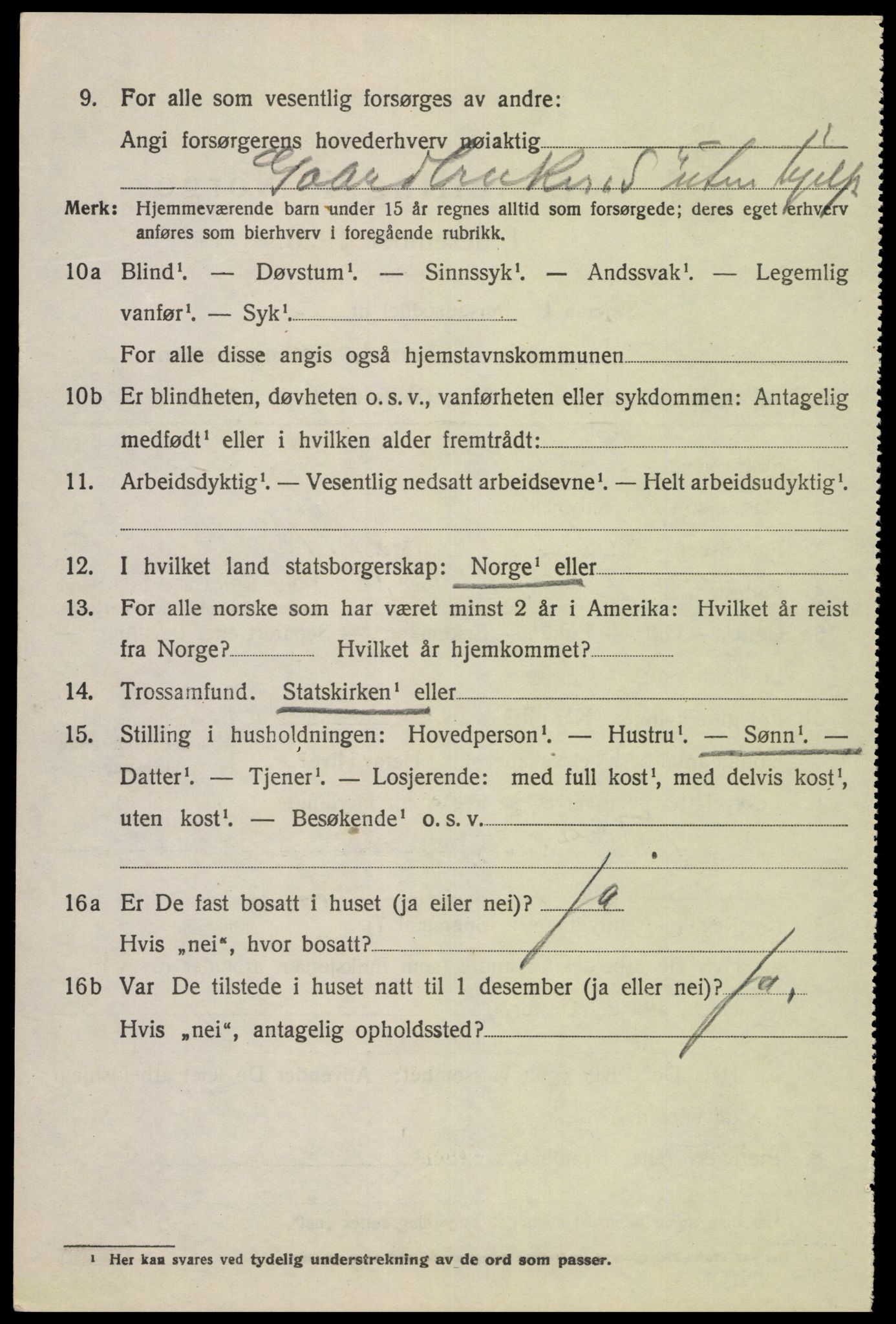 SAK, Folketelling 1920 for 1036 Fjotland herred, 1920, s. 1179