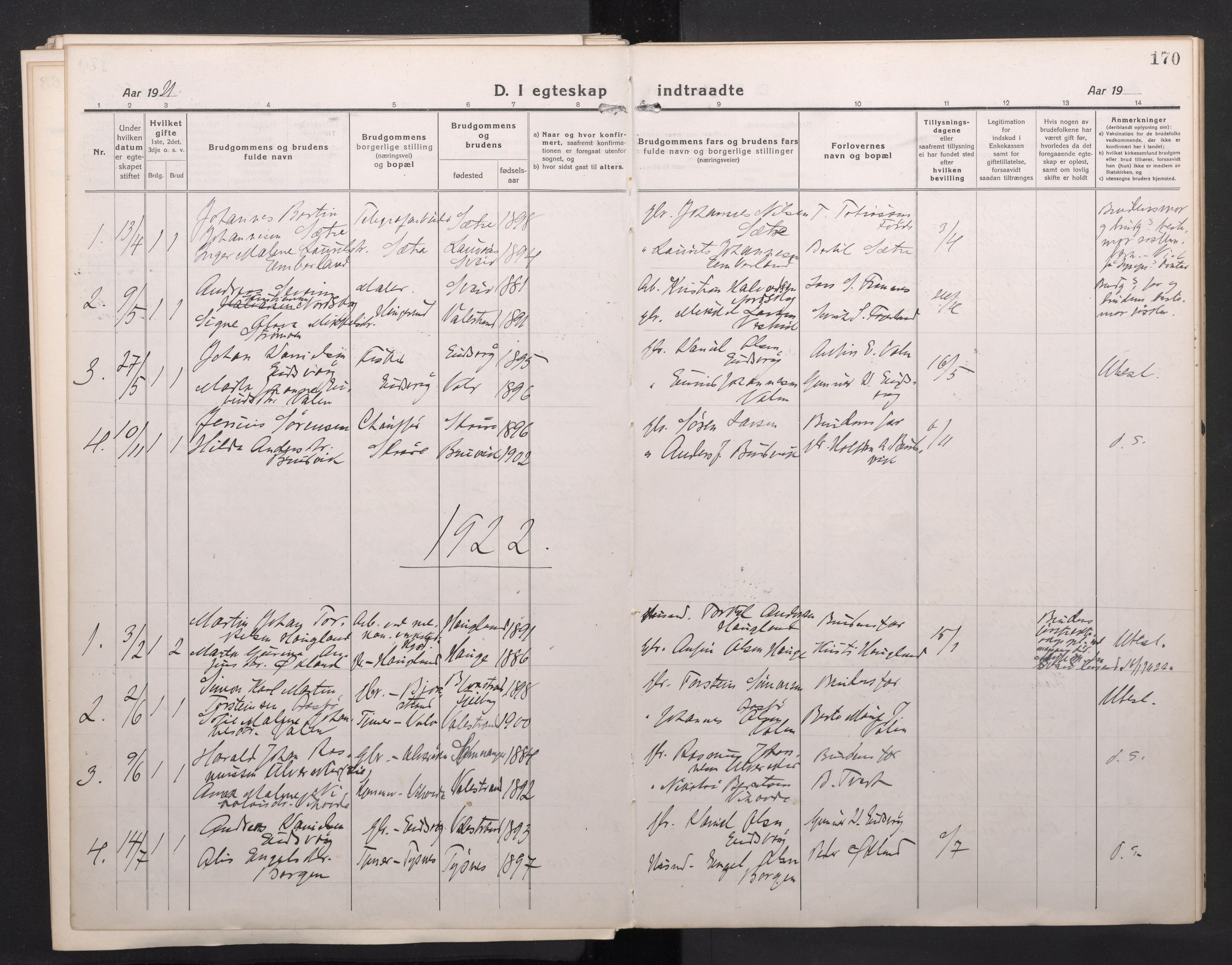 Sveio Sokneprestembete, AV/SAB-A-78501/H/Haa: Ministerialbok nr. C 4, 1917-1948, s. 170