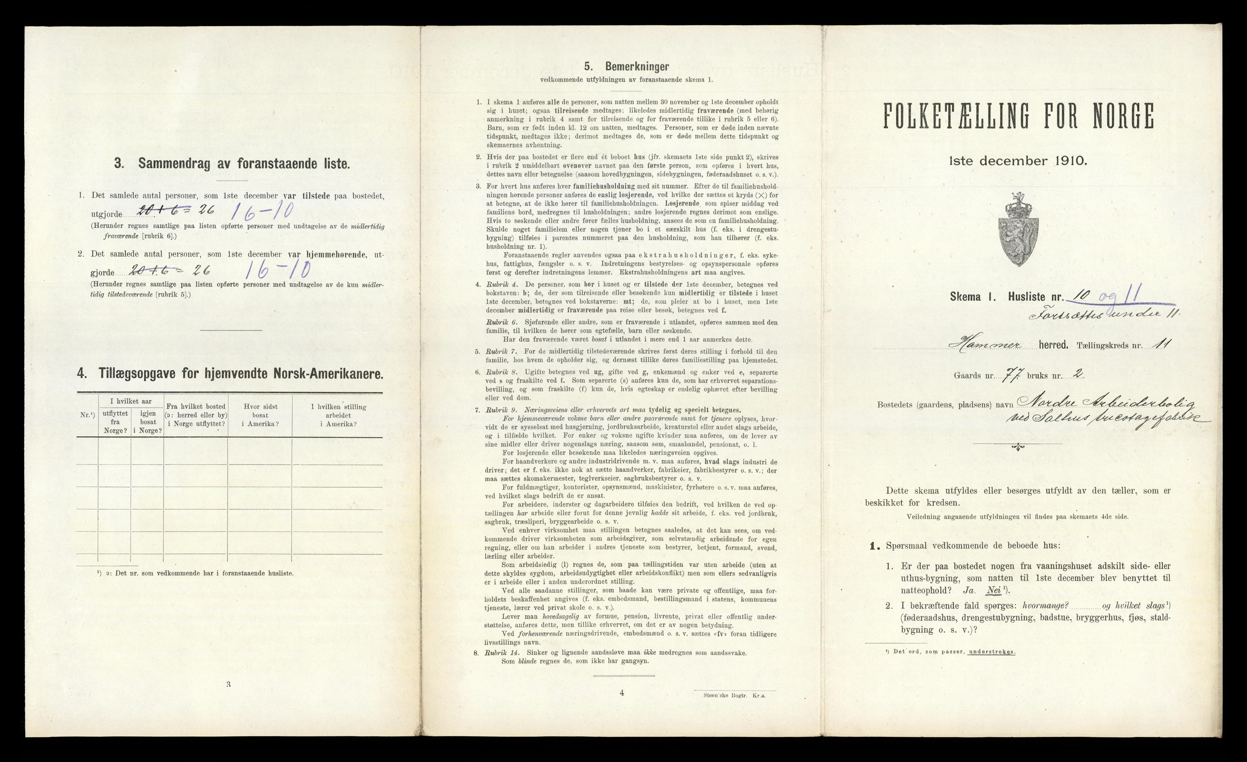 RA, Folketelling 1910 for 1254 Hamre herred, 1910, s. 900