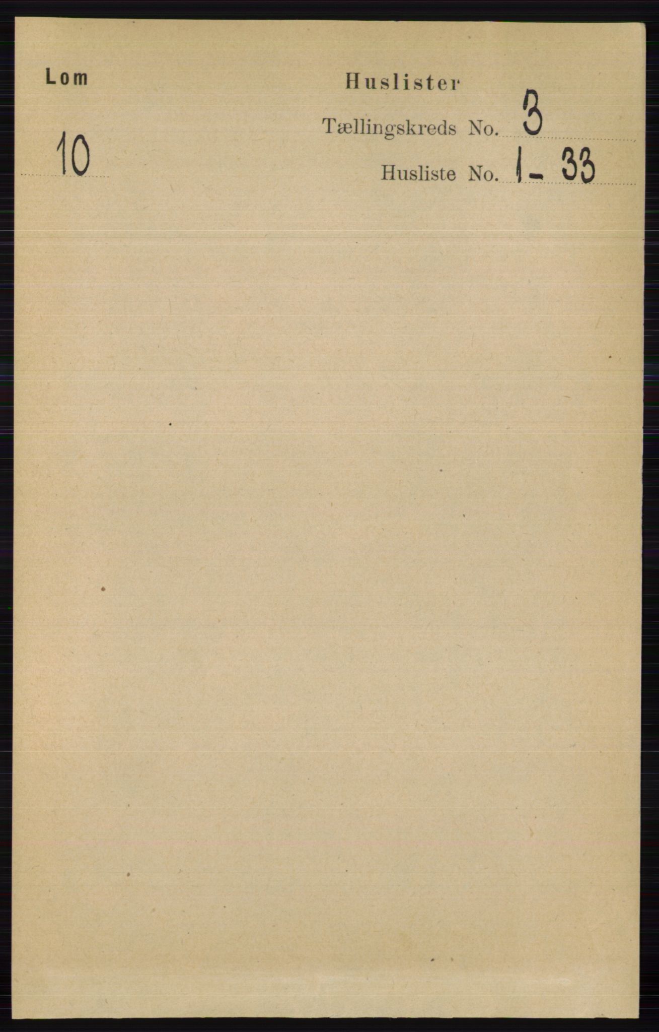 RA, Folketelling 1891 for 0514 Lom herred, 1891, s. 1223