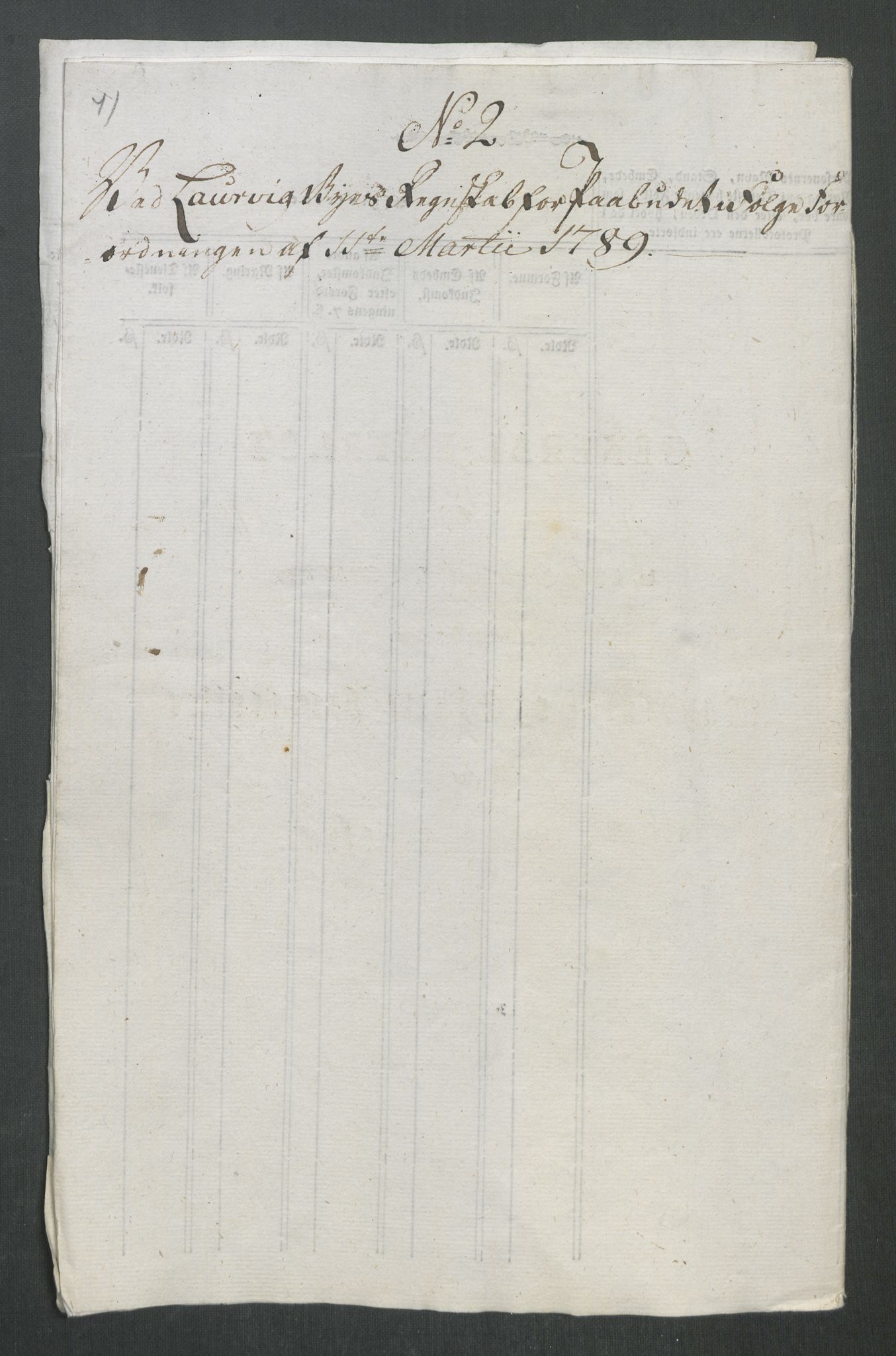 Rentekammeret inntil 1814, Reviderte regnskaper, Mindre regnskaper, AV/RA-EA-4068/Rf/Rfe/L0020: Kongsberg, Kragerø, Larvik, 1789, s. 305