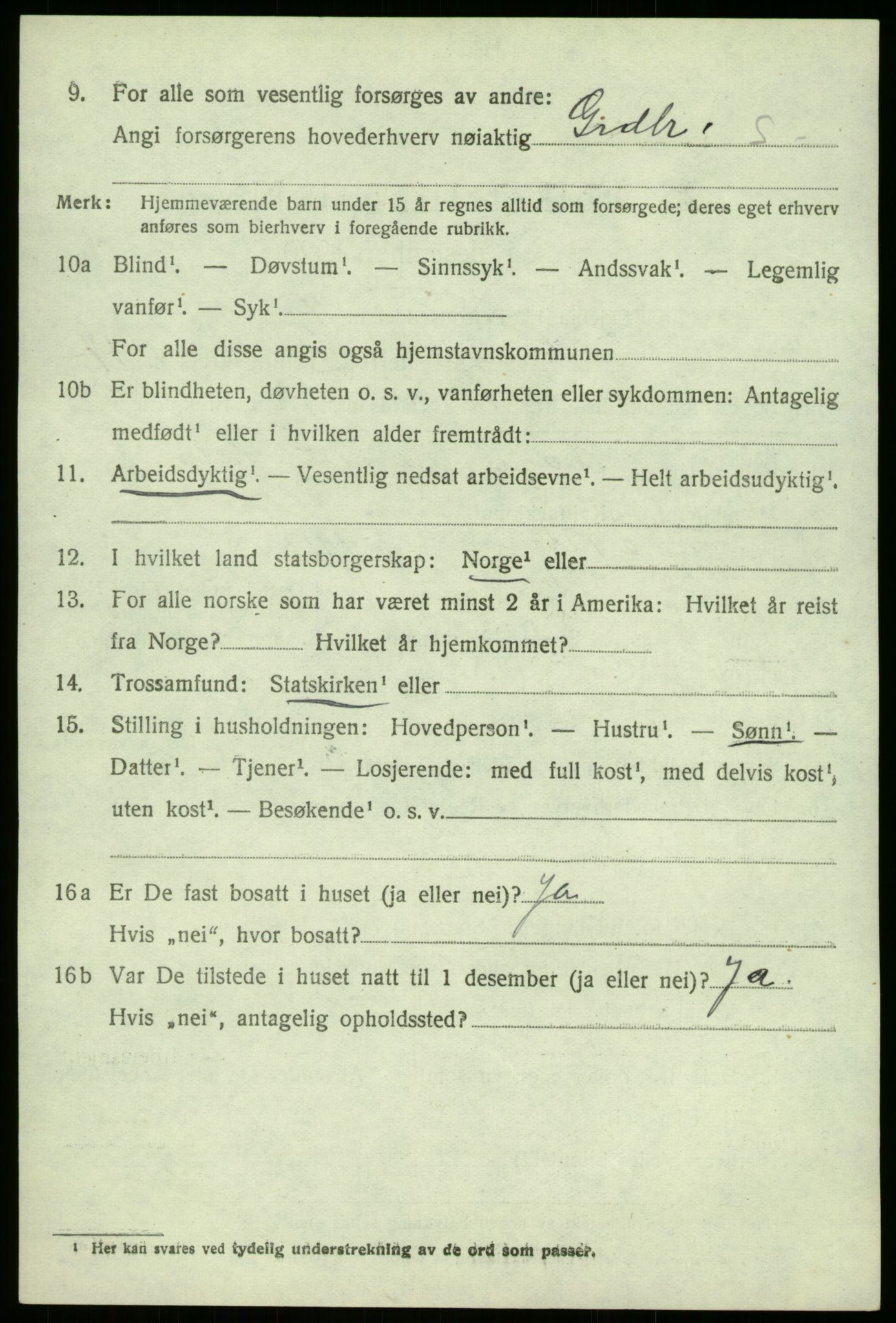 SAB, Folketelling 1920 for 1261 Manger herred, 1920, s. 9701