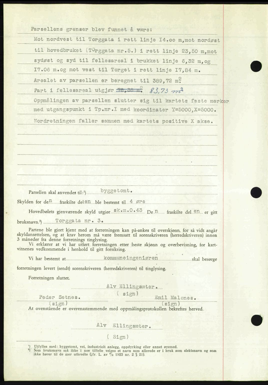 Romsdal sorenskriveri, SAT/A-4149/1/2/2C: Pantebok nr. A24, 1947-1947, Dagboknr: 3265/1947