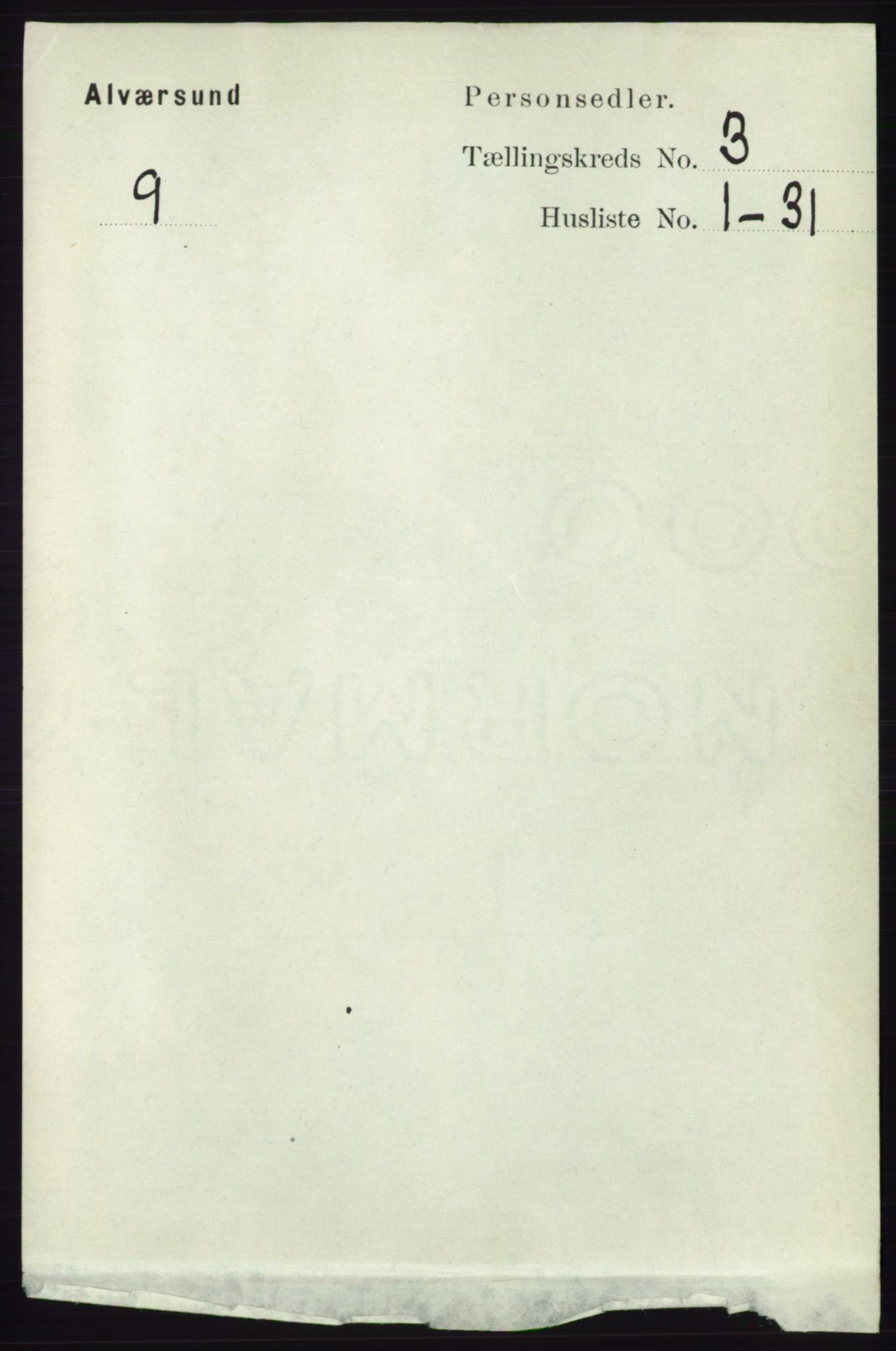 RA, Folketelling 1891 for 1257 Alversund herred, 1891, s. 1031