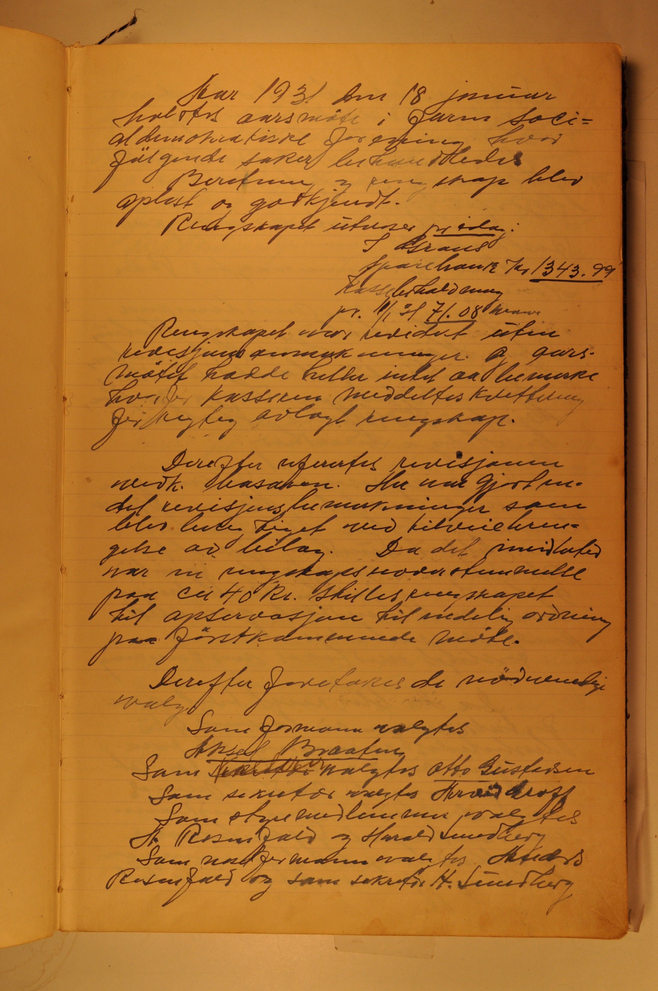 Jaren Arbeiderlag, OARM/H-A-00306/A/L0001/0002: Forhandlingsprotokoller / Forhandlingsprotokoll, 1931-1933
