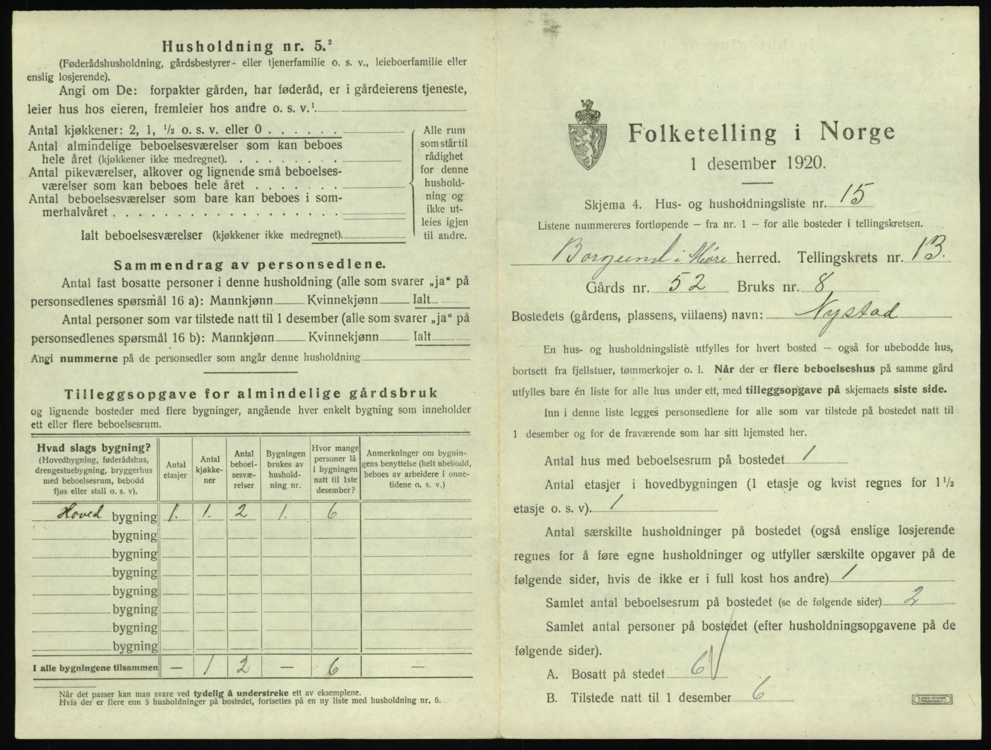 SAT, Folketelling 1920 for 1531 Borgund herred, 1920, s. 1278