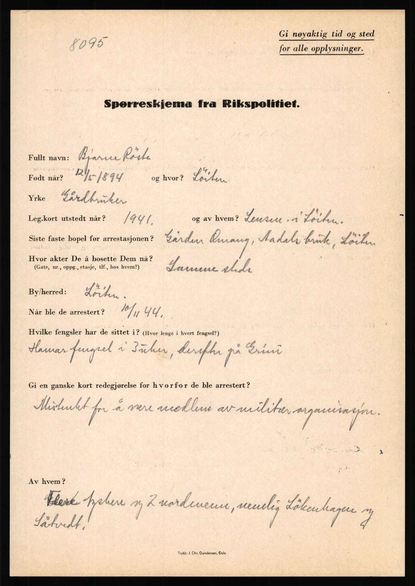Rikspolitisjefen, AV/RA-S-1560/L/L0014: Pettersen, Aksel - Savosnick, Ernst, 1940-1945, s. 1042