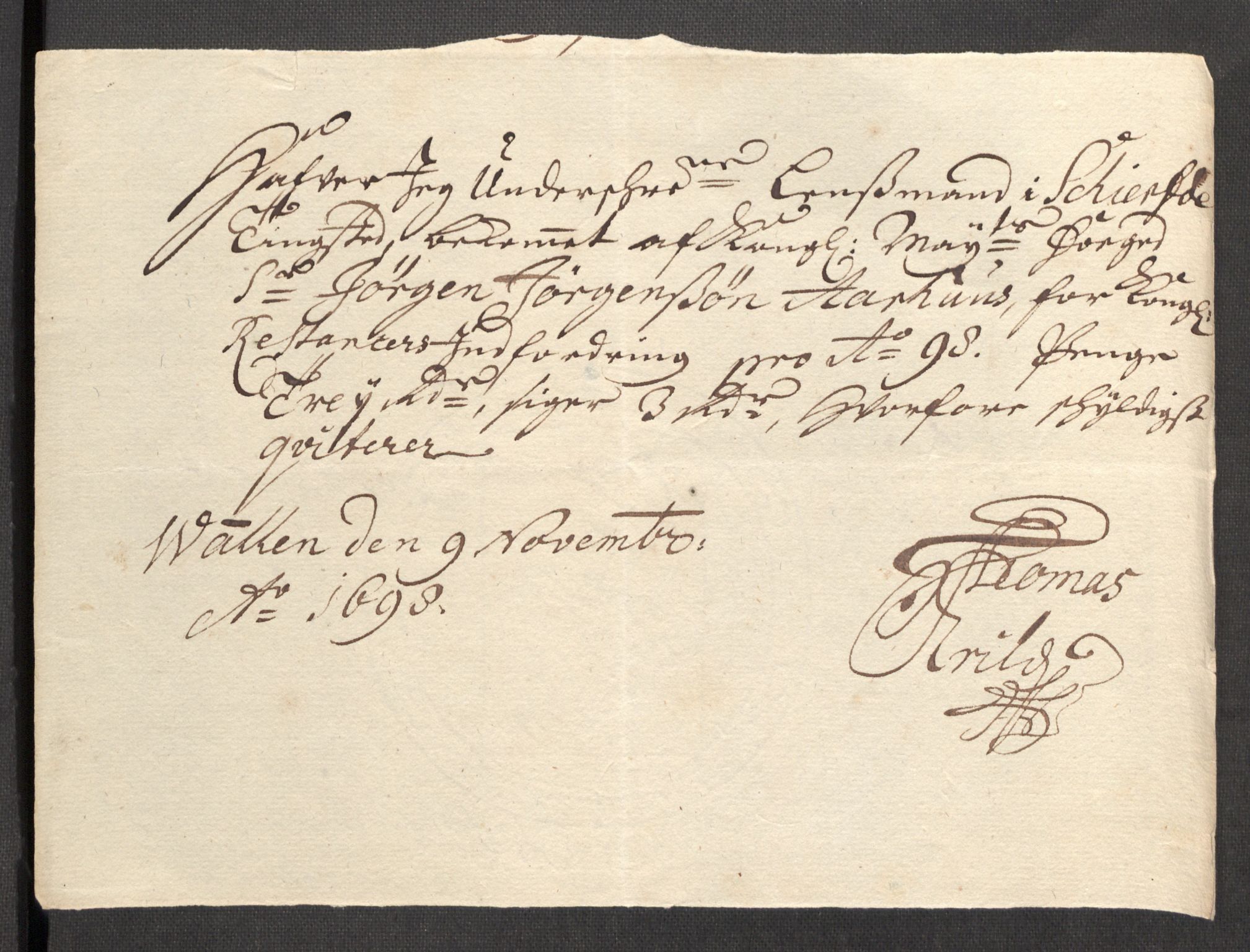 Rentekammeret inntil 1814, Reviderte regnskaper, Fogderegnskap, AV/RA-EA-4092/R68/L4754: Fogderegnskap Senja og Troms, 1697-1699, s. 244