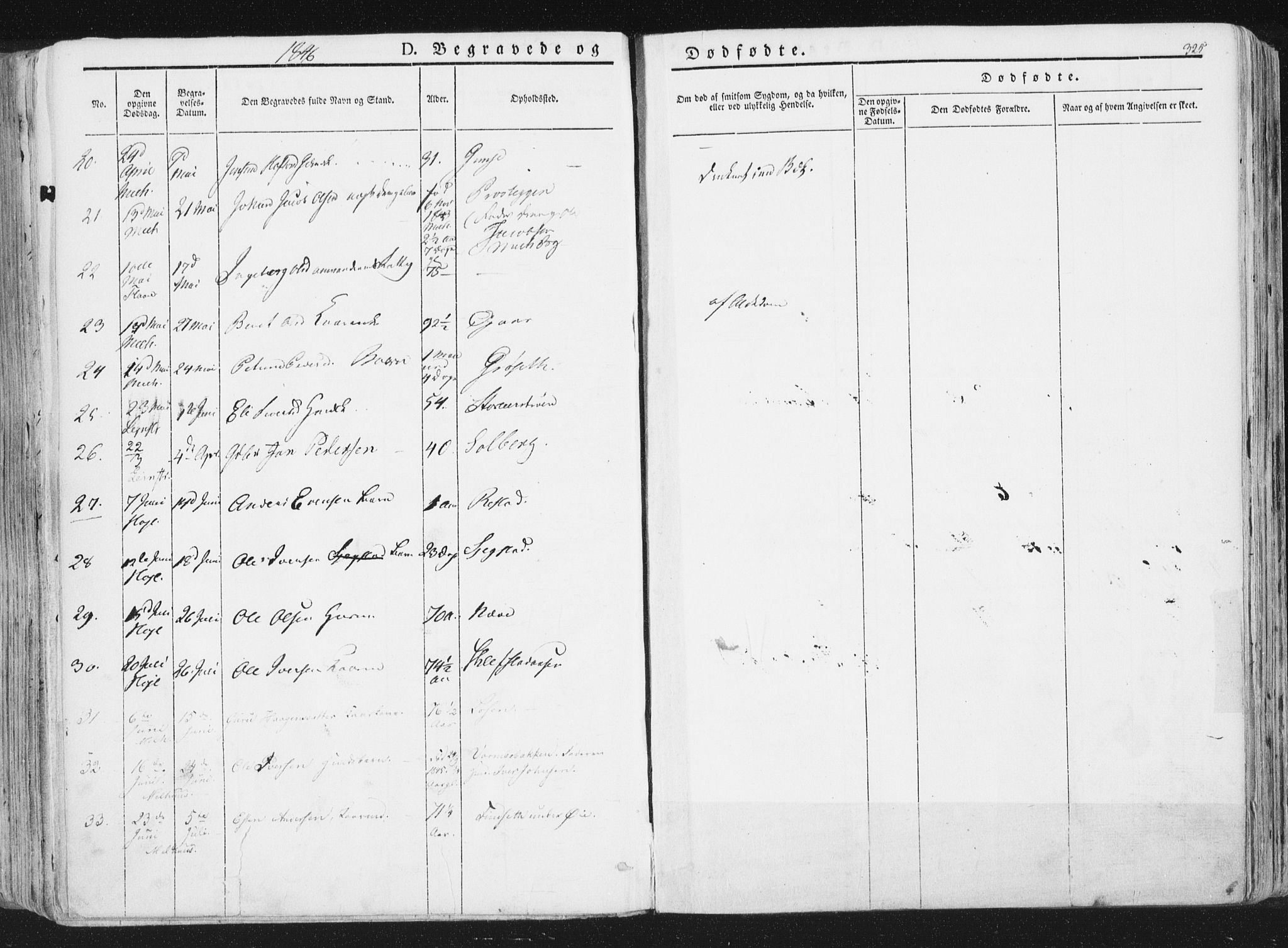 Ministerialprotokoller, klokkerbøker og fødselsregistre - Sør-Trøndelag, SAT/A-1456/691/L1074: Ministerialbok nr. 691A06, 1842-1852, s. 325