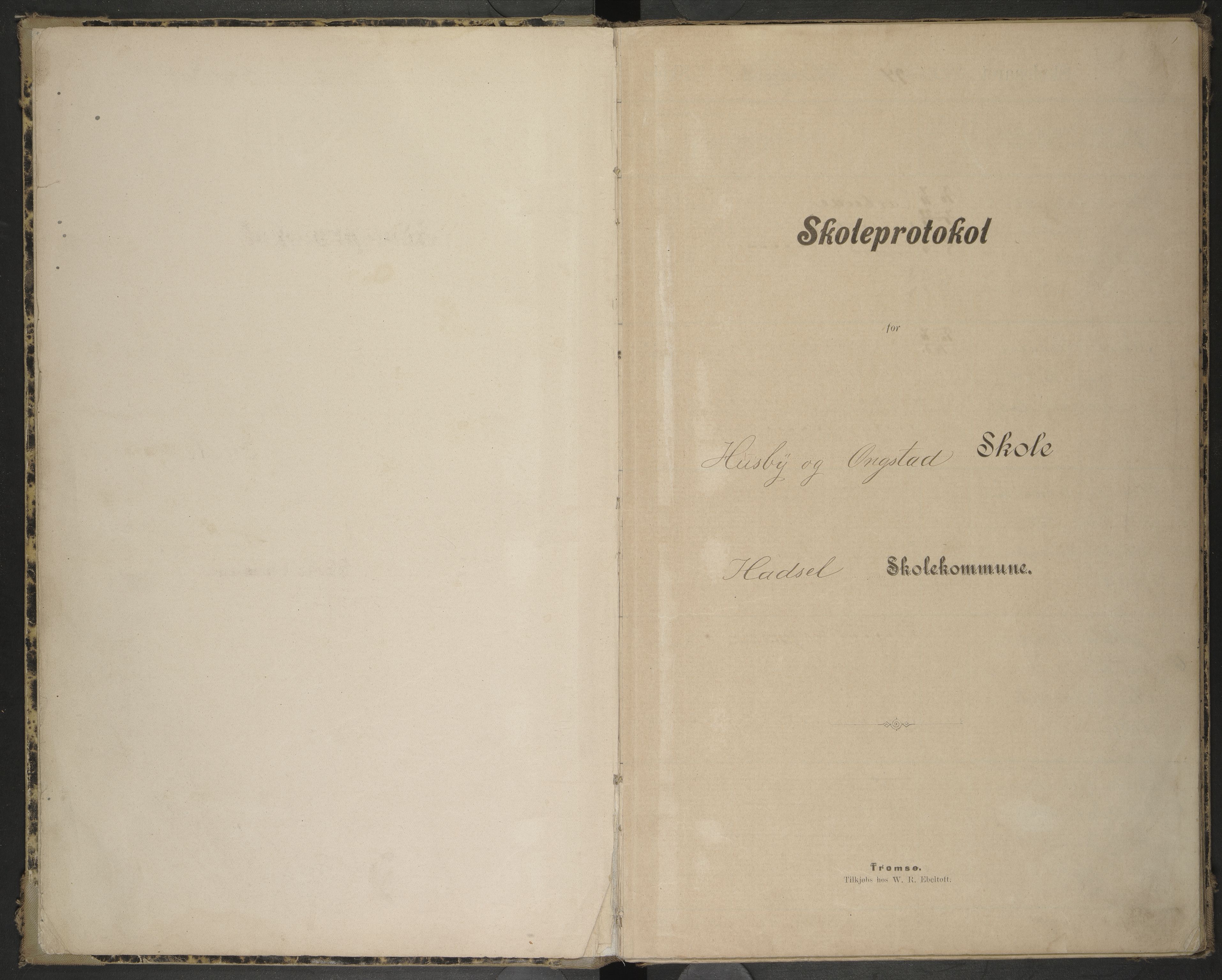 Hadsel kommune. Ymse skolekretser , AIN/K-18660.510.57/F/Fa/L0001: Skoleprotokoll for Husby og Ongstad skole, 1893-1898