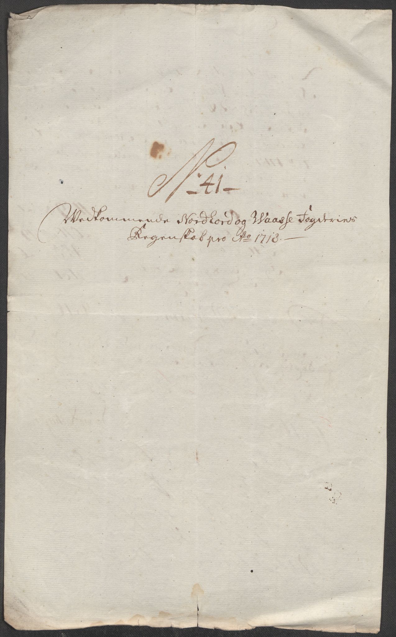 Rentekammeret inntil 1814, Reviderte regnskaper, Fogderegnskap, AV/RA-EA-4092/R51/L3202: Fogderegnskap Nordhordland og Voss, 1718, s. 181