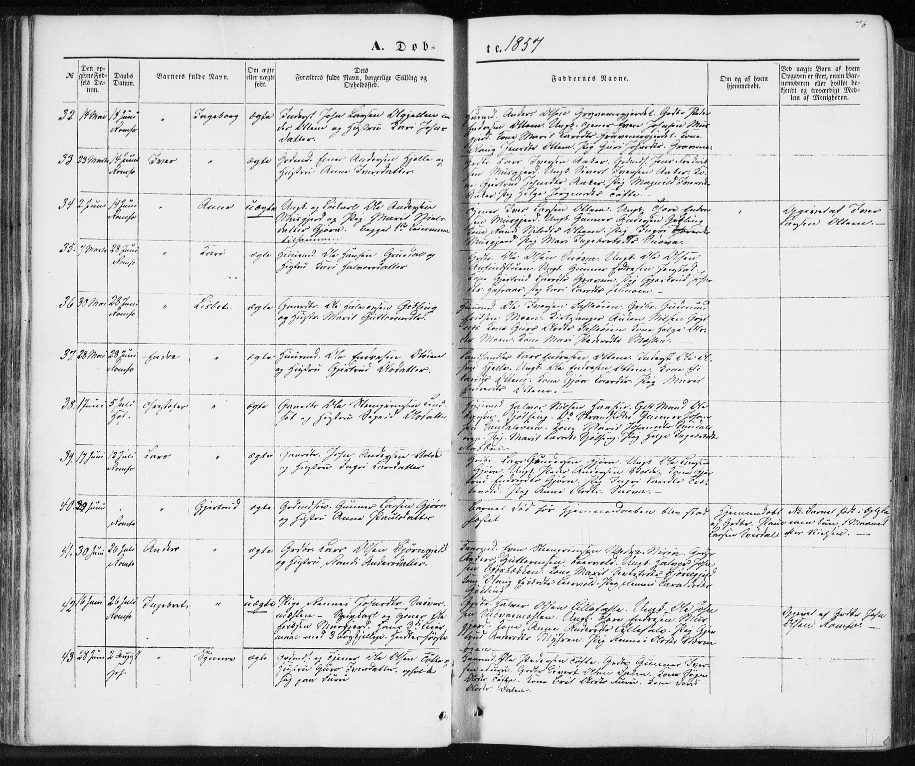 Ministerialprotokoller, klokkerbøker og fødselsregistre - Møre og Romsdal, AV/SAT-A-1454/590/L1013: Ministerialbok nr. 590A05, 1847-1877, s. 76