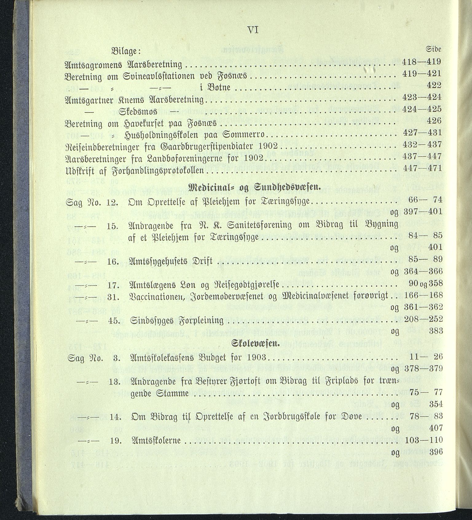 Vestfold fylkeskommune. Fylkestinget, VEMU/A-1315/A/Ab/Abb/L0050: Fylkestingsforhandlinger, 1903
