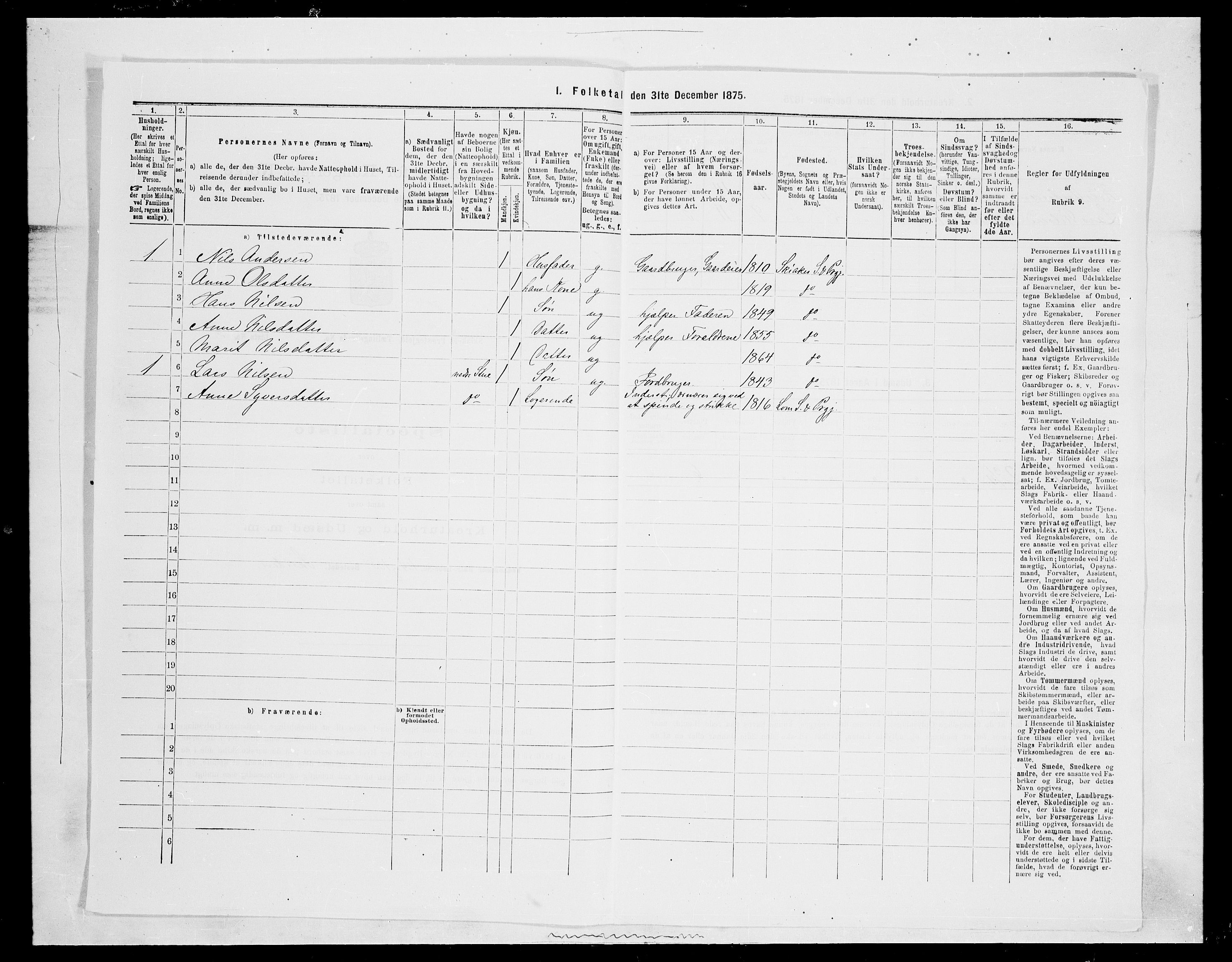 SAH, Folketelling 1875 for 0513P Skjåk prestegjeld, 1875, s. 166