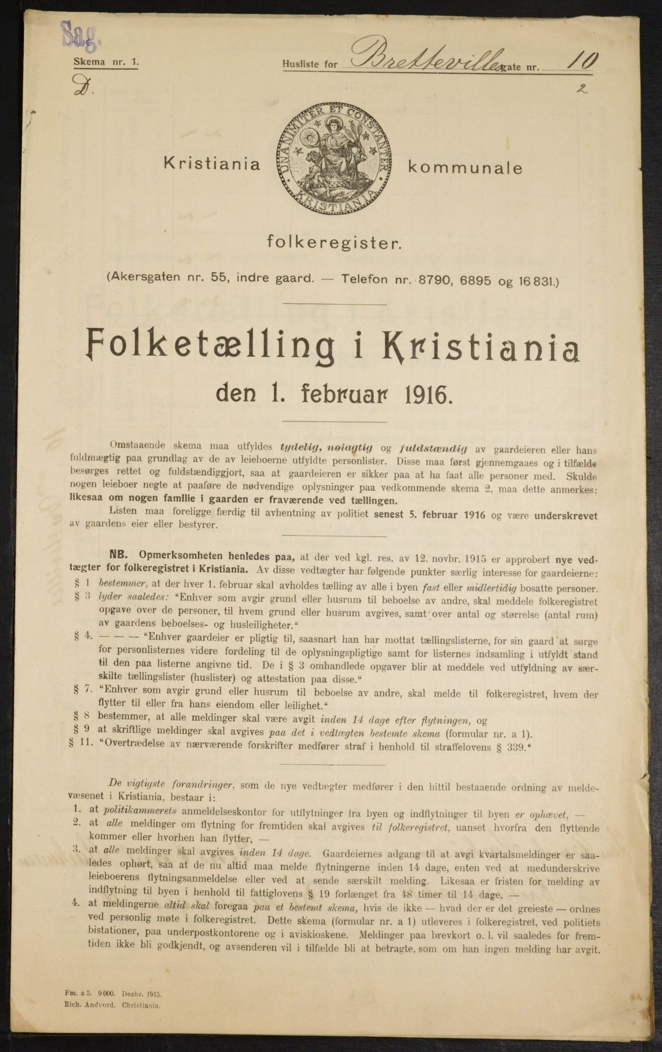 OBA, Kommunal folketelling 1.2.1916 for Kristiania, 1916, s. 8863