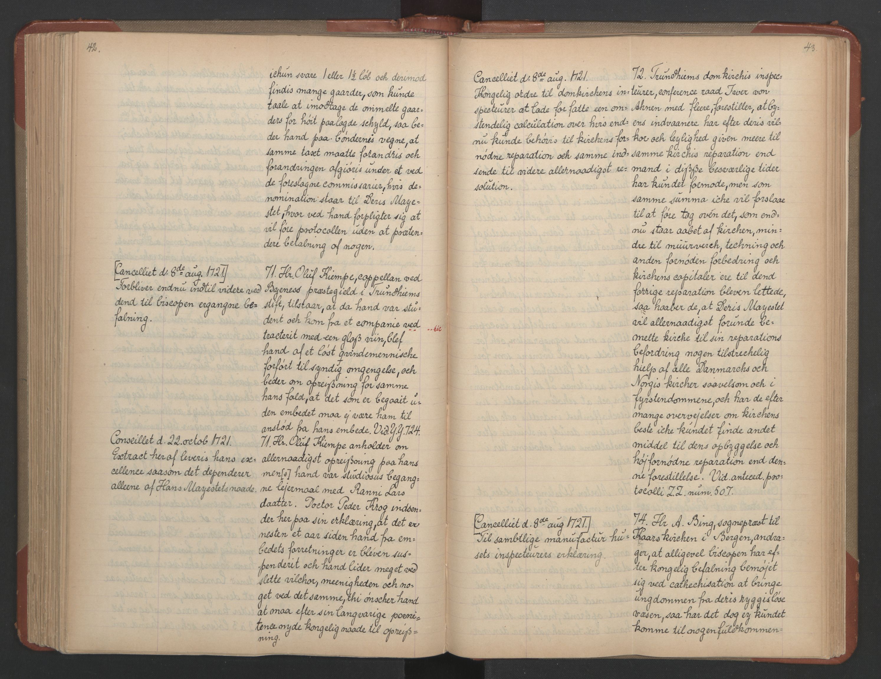 Avskriftsamlingen, AV/RA-EA-4022/F/Fa/L0084: Supplikker, 1721, s. 207