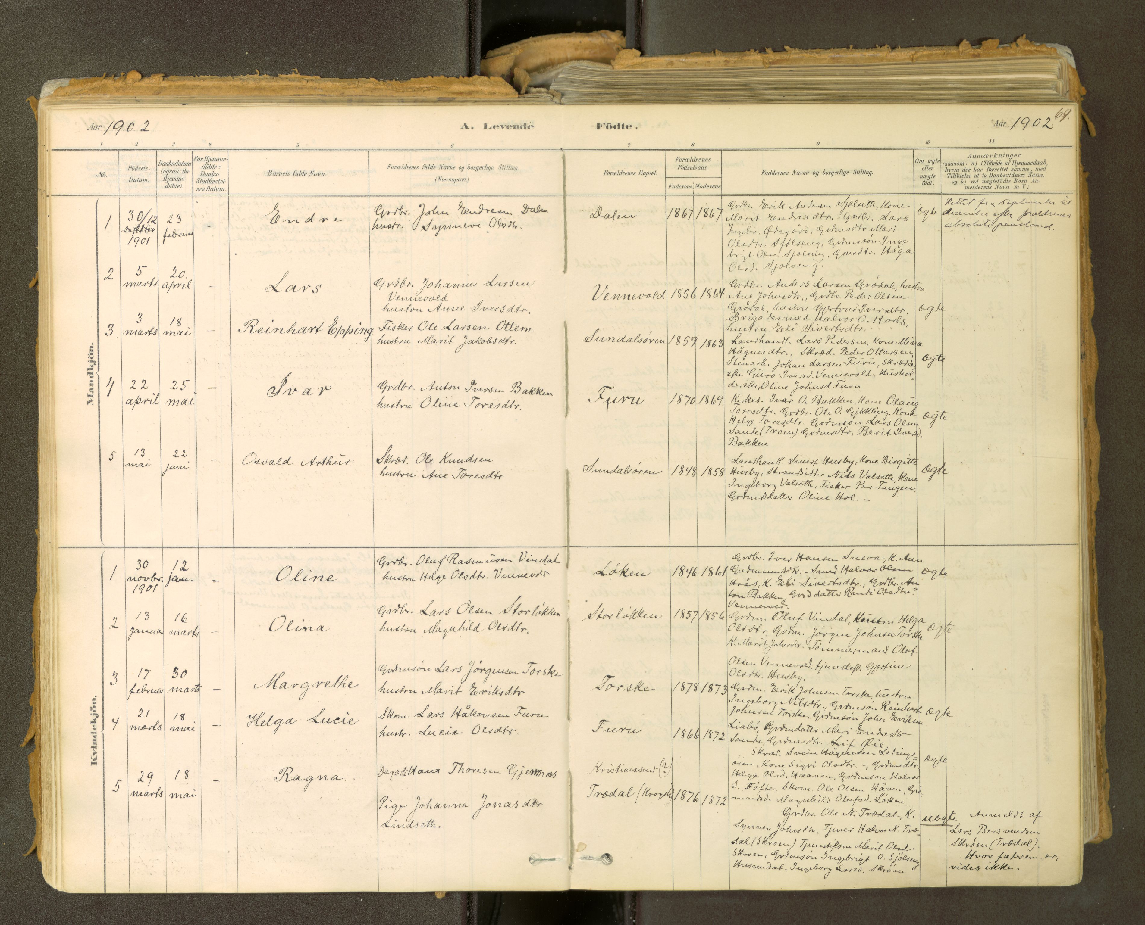 Sunndal sokneprestkontor, AV/SAT-A-1085/1/I/I1/I1a: Ministerialbok nr. 2, 1877-1914, s. 69