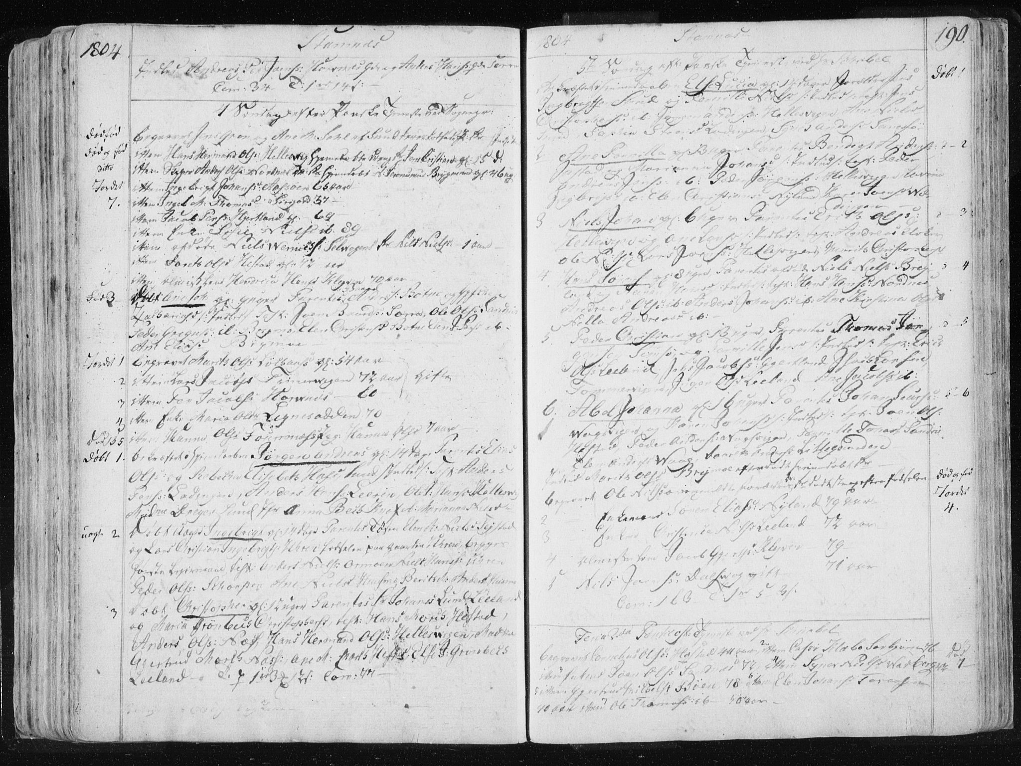 Ministerialprotokoller, klokkerbøker og fødselsregistre - Nordland, AV/SAT-A-1459/830/L0444: Ministerialbok nr. 830A08, 1801-1819, s. 190