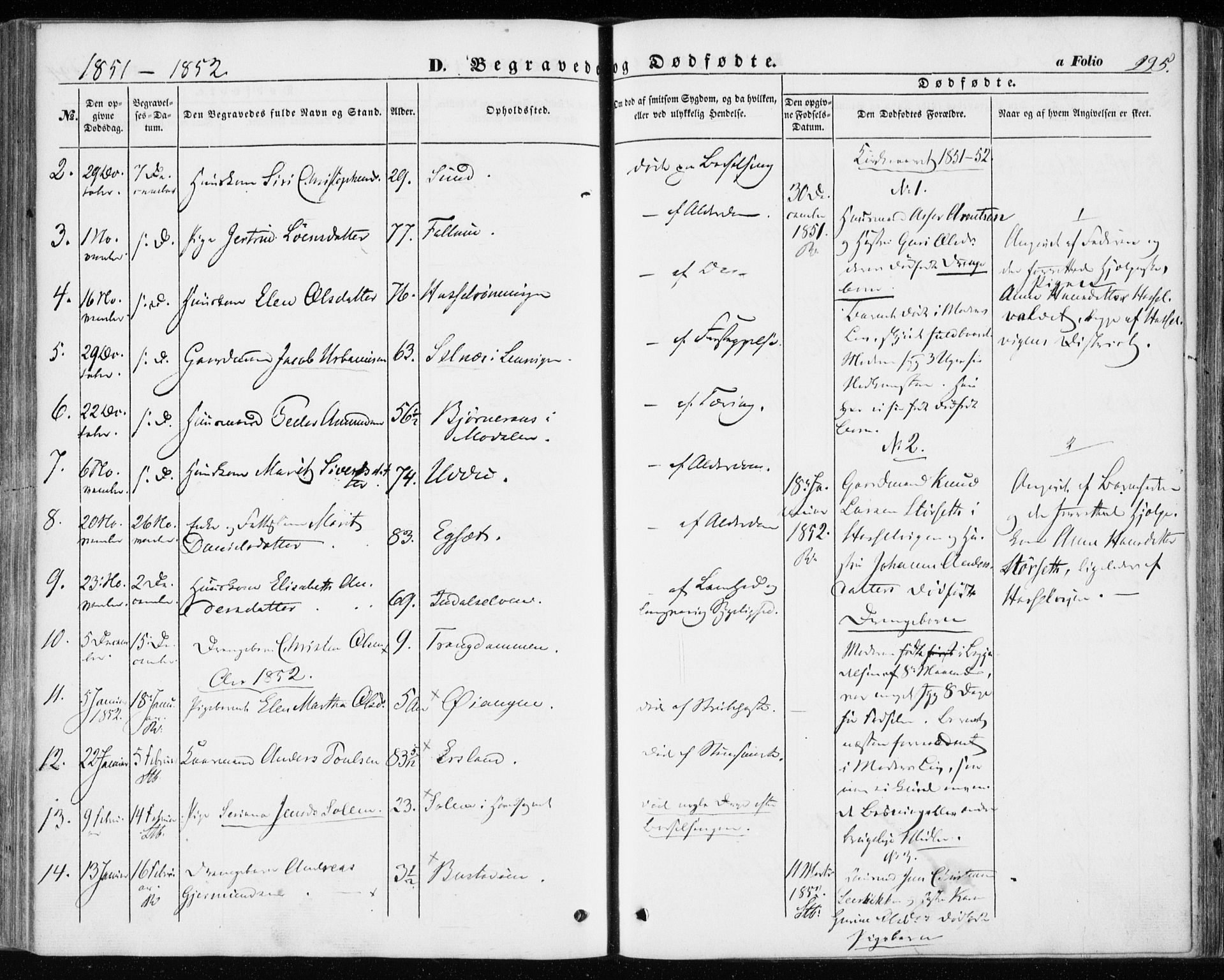 Ministerialprotokoller, klokkerbøker og fødselsregistre - Sør-Trøndelag, AV/SAT-A-1456/646/L0611: Ministerialbok nr. 646A09, 1848-1857, s. 295