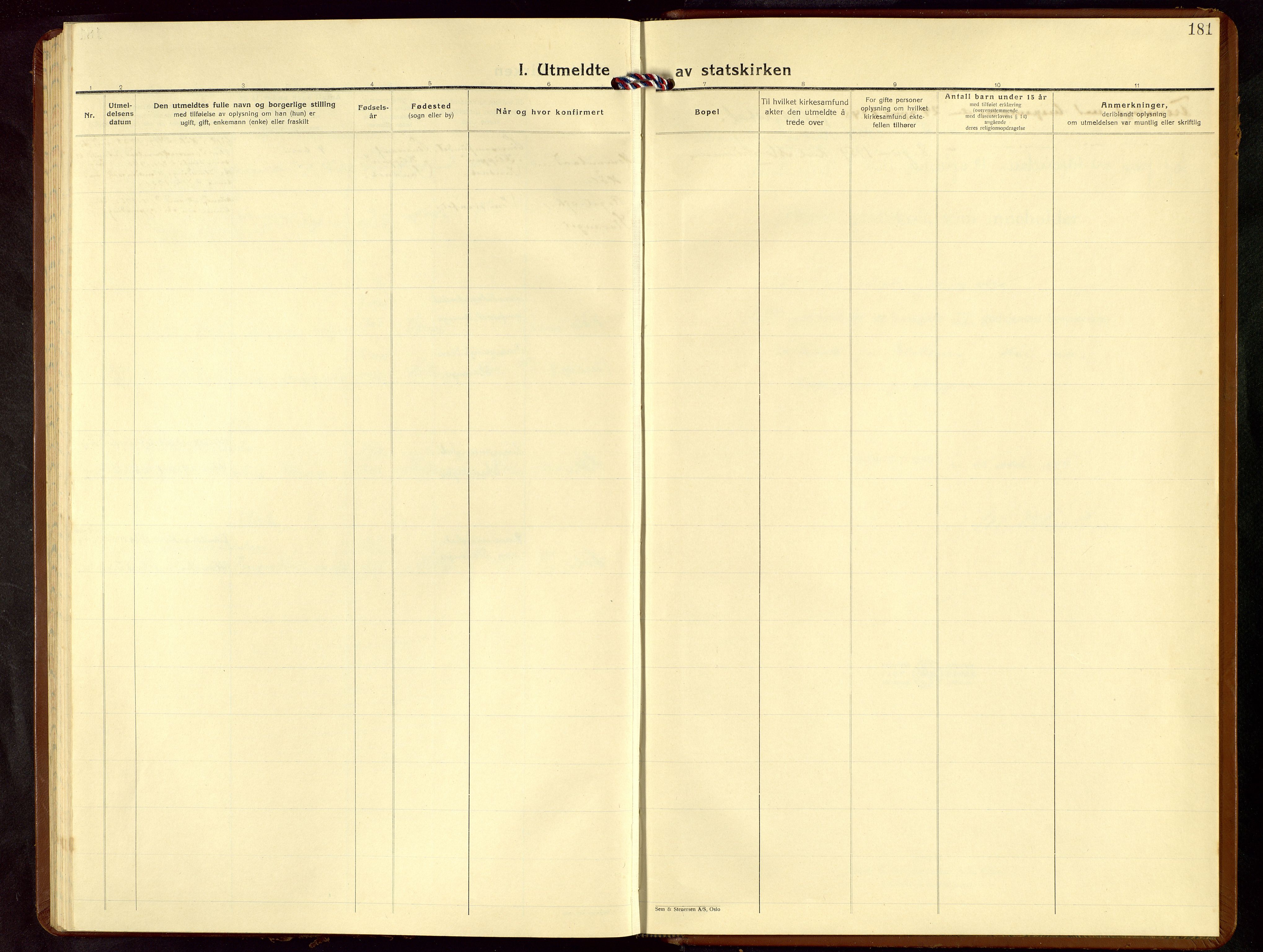 Høgsfjord sokneprestkontor, AV/SAST-A-101624/H/Ha/Hab/L0006: Klokkerbok nr. B 6, 1939-1965, s. 181