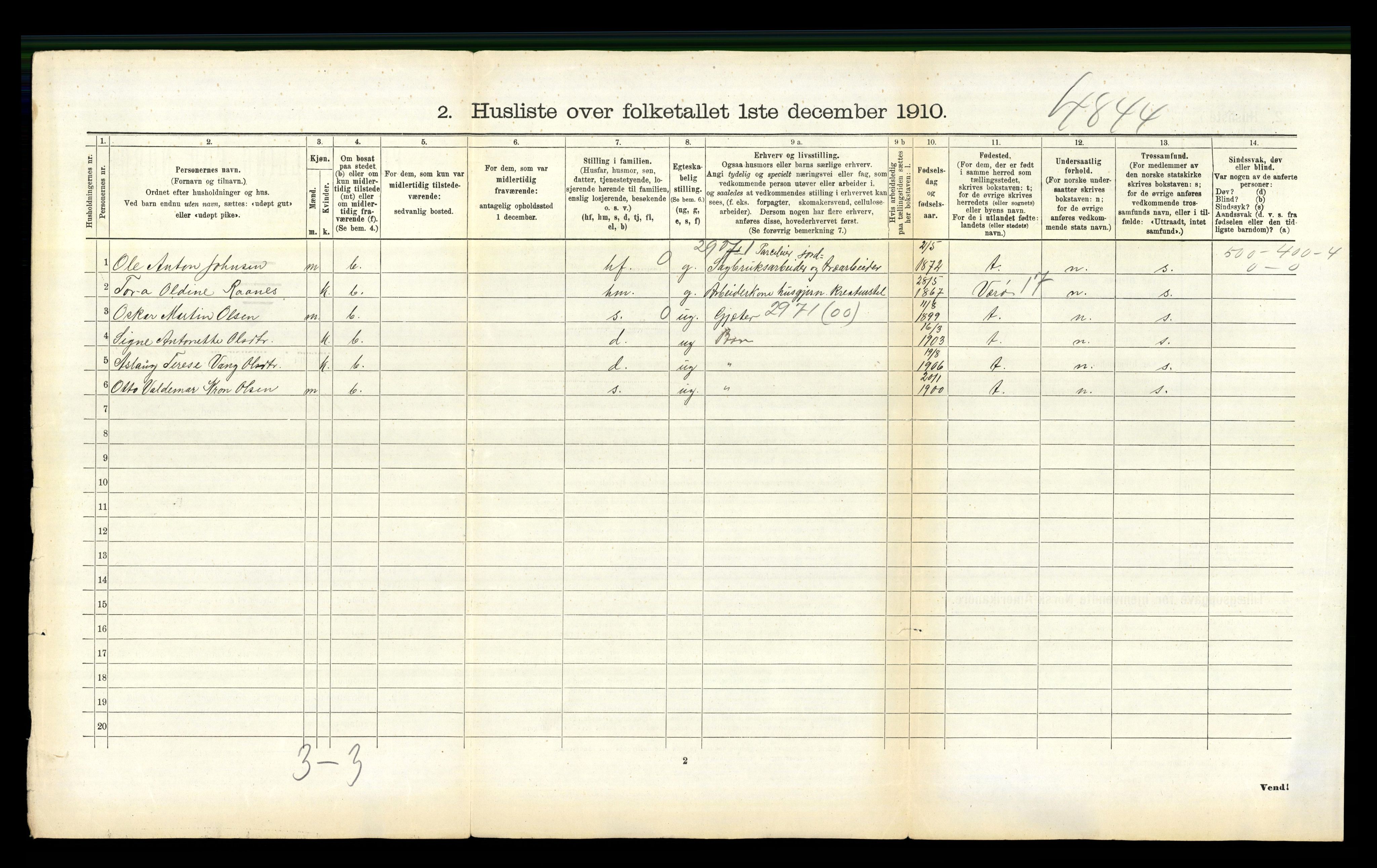 RA, Folketelling 1910 for 1833 Mo herred, 1910, s. 624