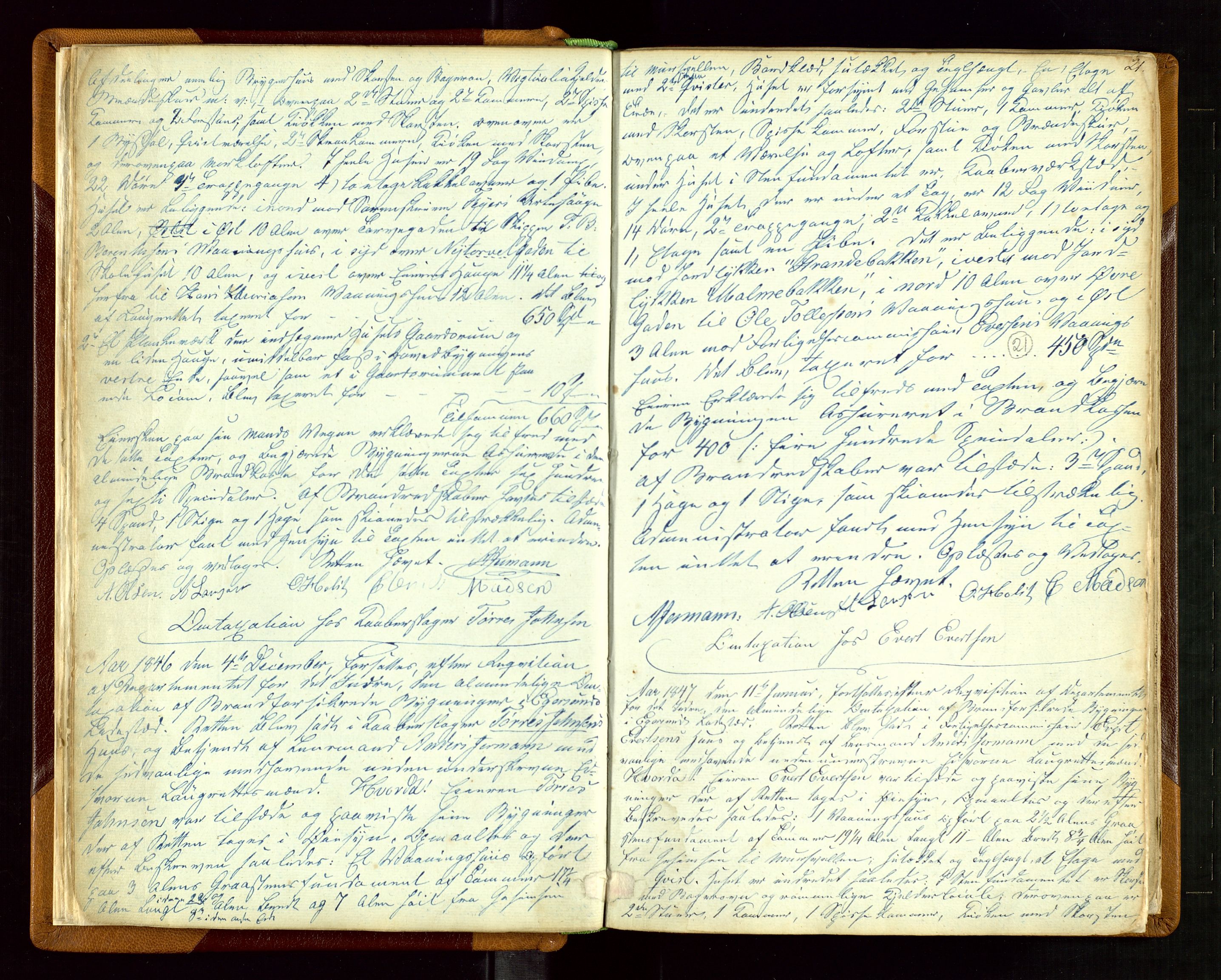 Eigersund lensmannskontor, AV/SAST-A-100171/God/L0001: "Brandtaxations-Protocol", 1846-1860, s. 20b-21a