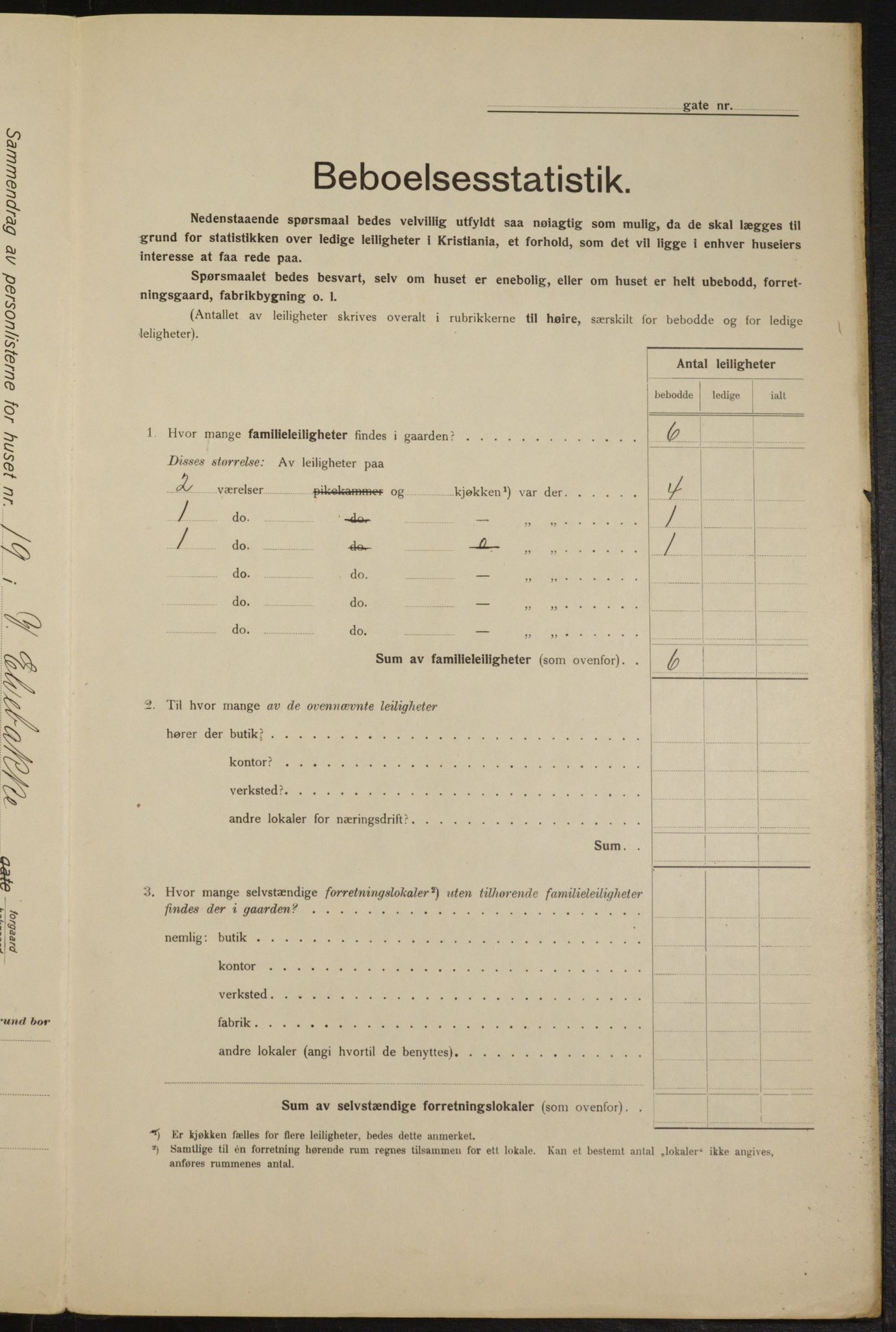 OBA, Kommunal folketelling 1.2.1915 for Kristiania, 1915, s. 123147