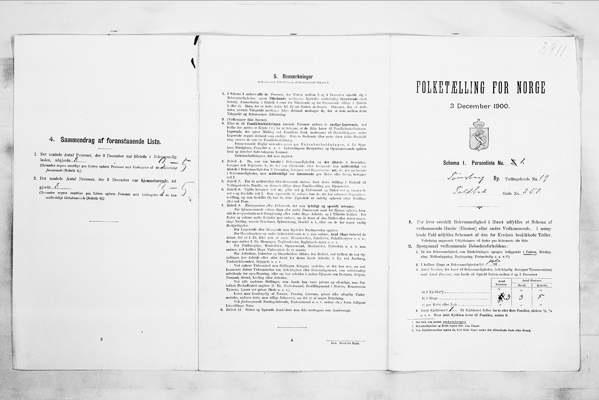 RA, Folketelling 1900 for 0705 Tønsberg kjøpstad, 1900, s. 3031