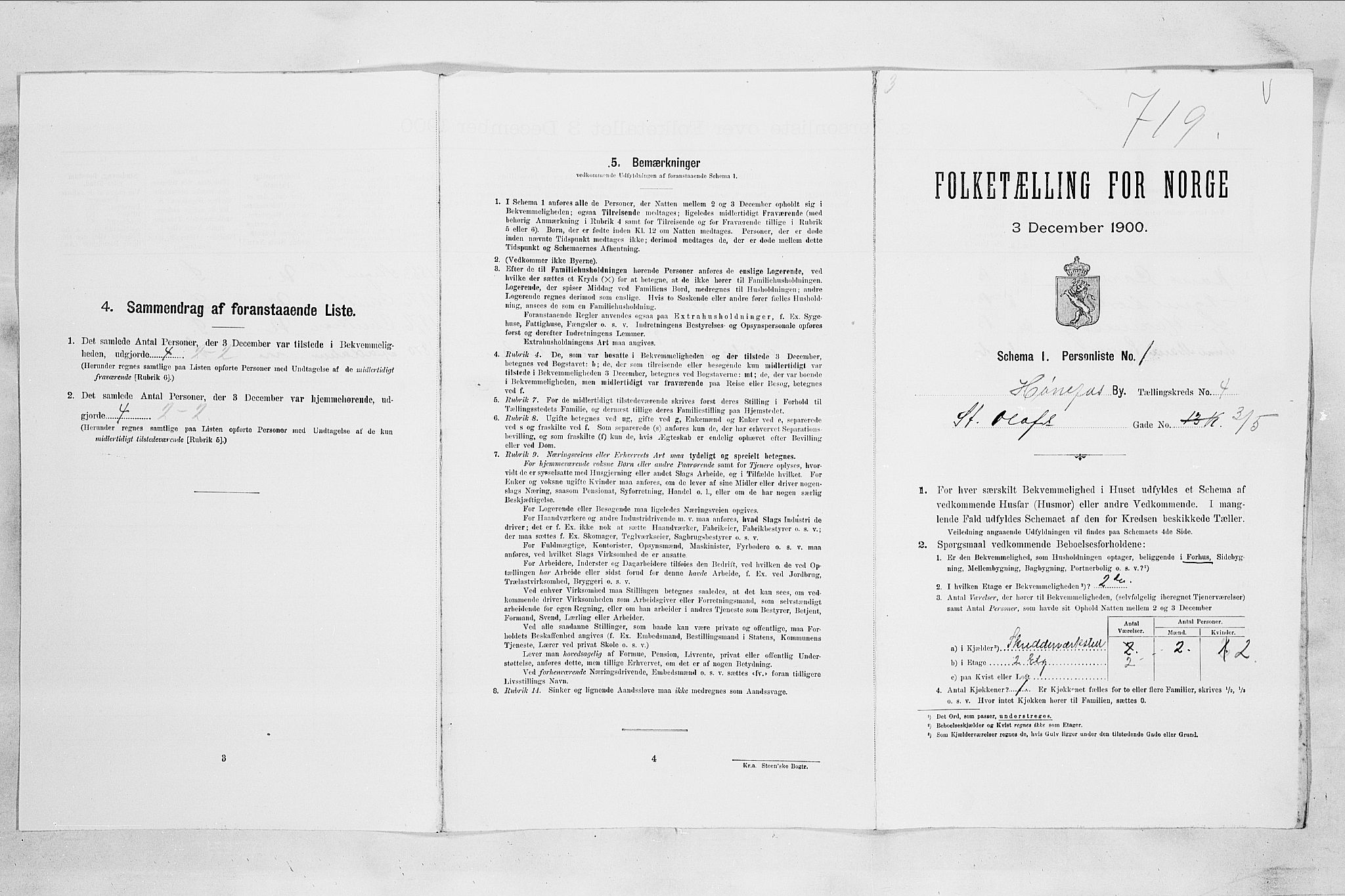 RA, Folketelling 1900 for 0601 Hønefoss kjøpstad, 1900, s. 385