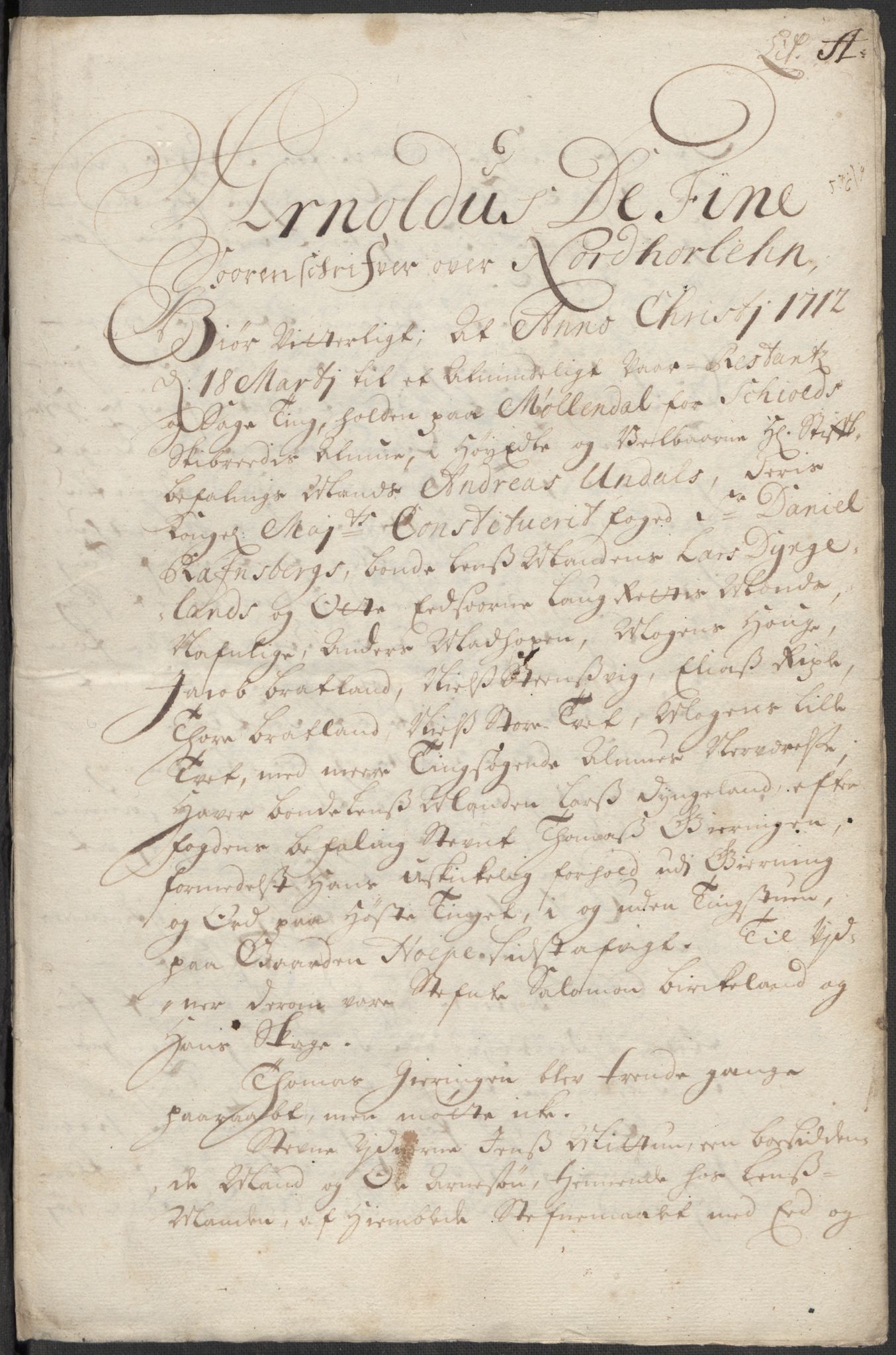 Rentekammeret inntil 1814, Reviderte regnskaper, Fogderegnskap, AV/RA-EA-4092/R51/L3194: Fogderegnskap Nordhordland og Voss, 1712, s. 148