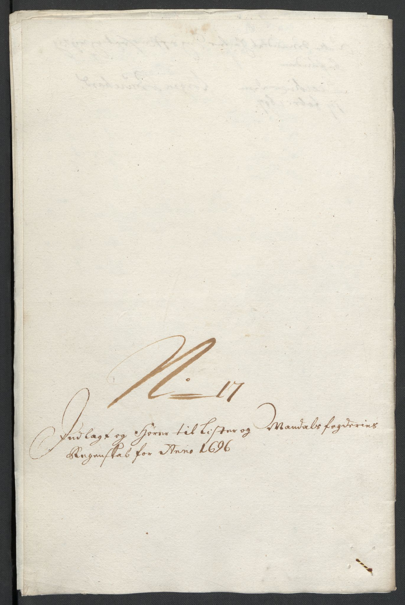 Rentekammeret inntil 1814, Reviderte regnskaper, Fogderegnskap, RA/EA-4092/R43/L2546: Fogderegnskap Lista og Mandal, 1696-1697, s. 96