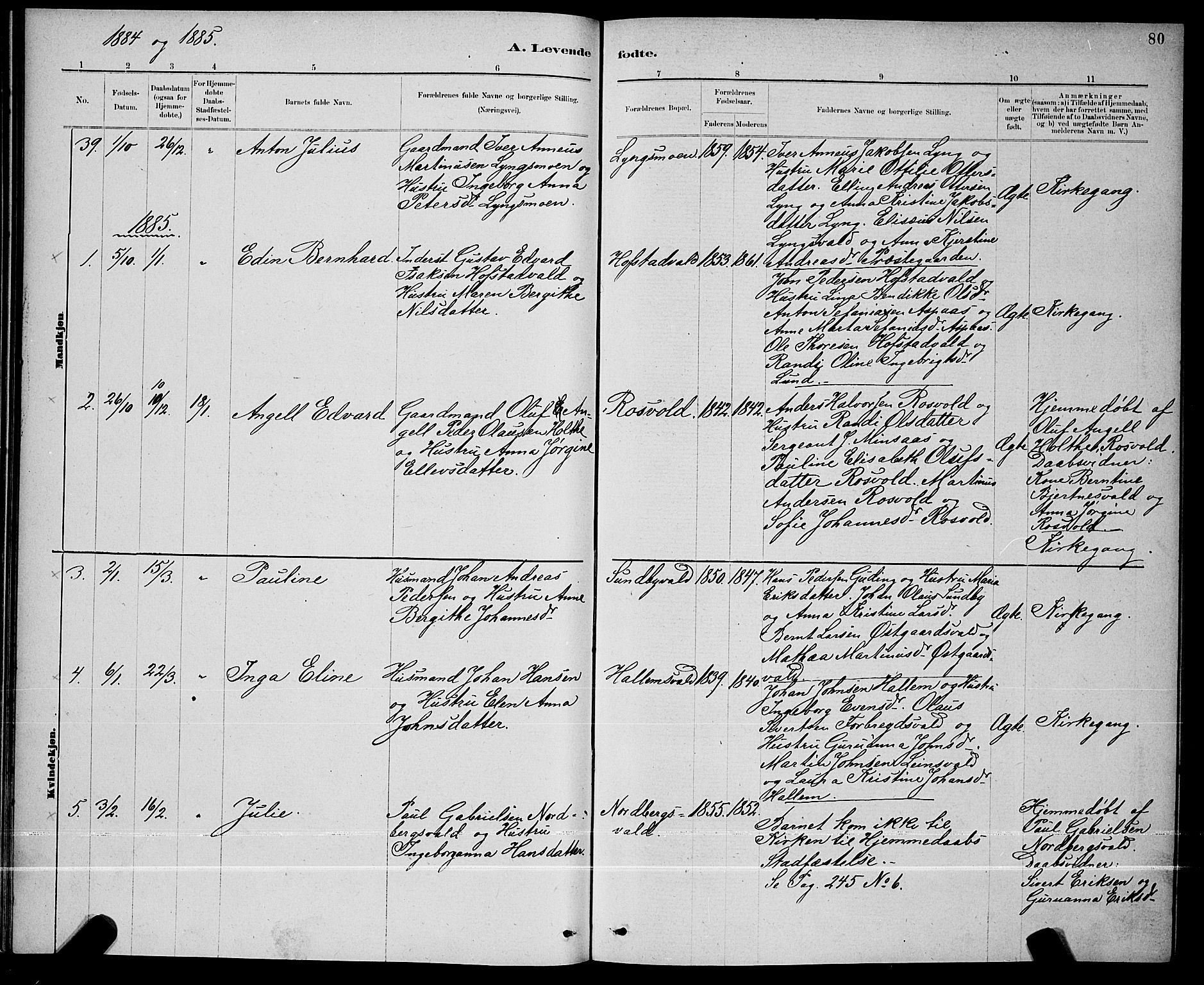 Ministerialprotokoller, klokkerbøker og fødselsregistre - Nord-Trøndelag, AV/SAT-A-1458/723/L0256: Klokkerbok nr. 723C04, 1879-1890, s. 80