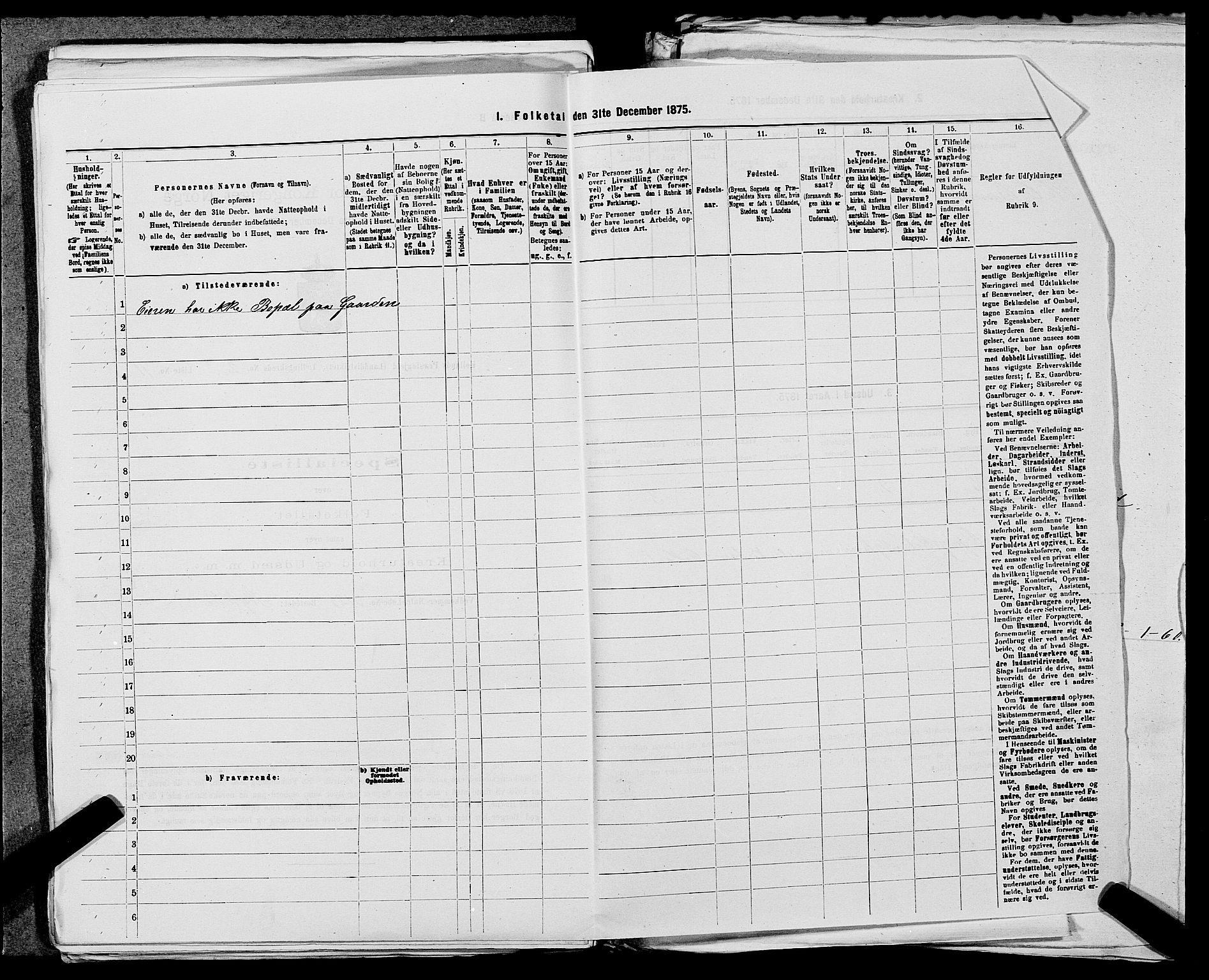 SAST, Folketelling 1875 for 1123L Høyland prestegjeld, Høyland sokn, 1875, s. 435