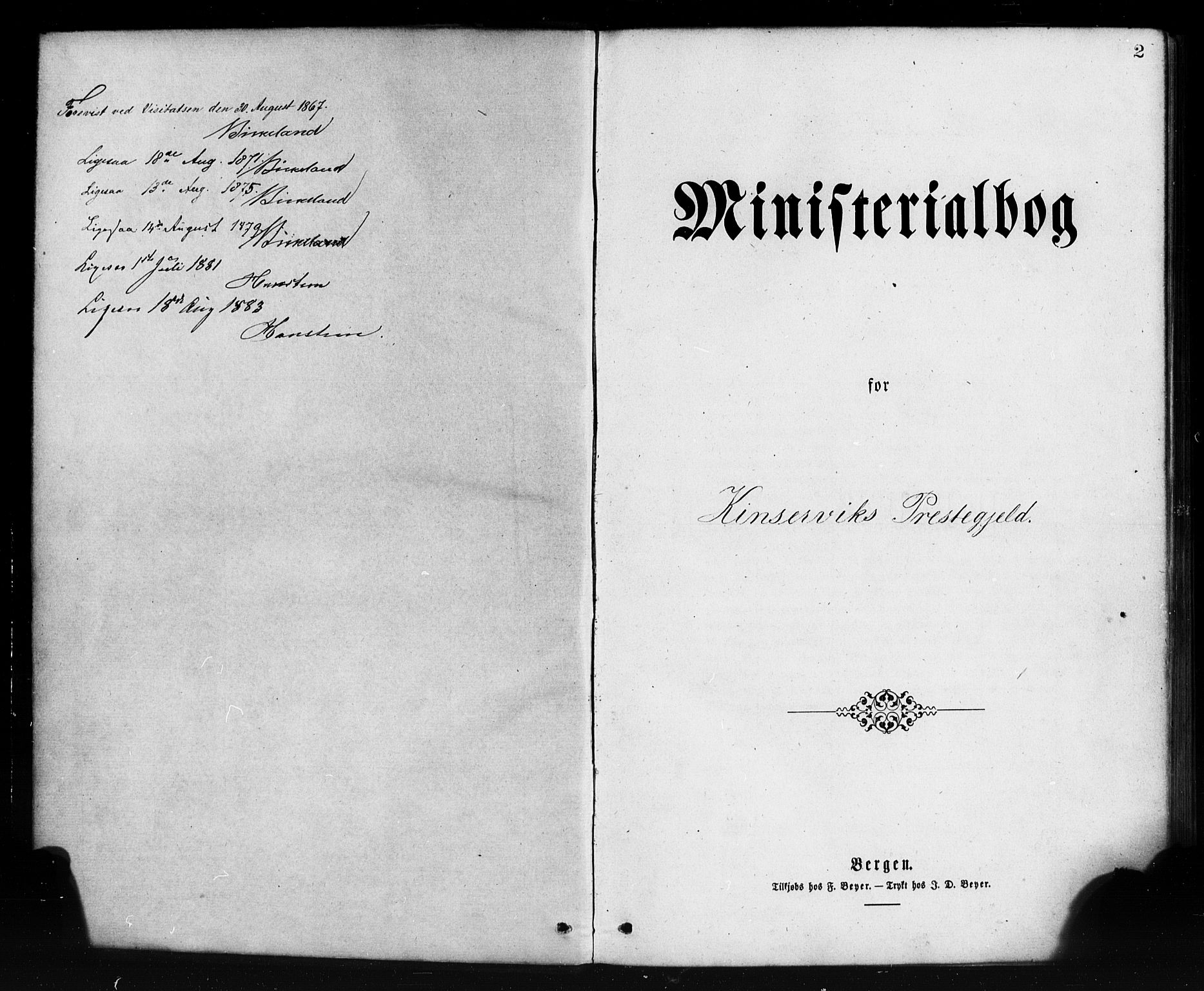 Ullensvang sokneprestembete, SAB/A-78701/H/Haa: Ministerialbok nr. A 12, 1867-1881, s. 2