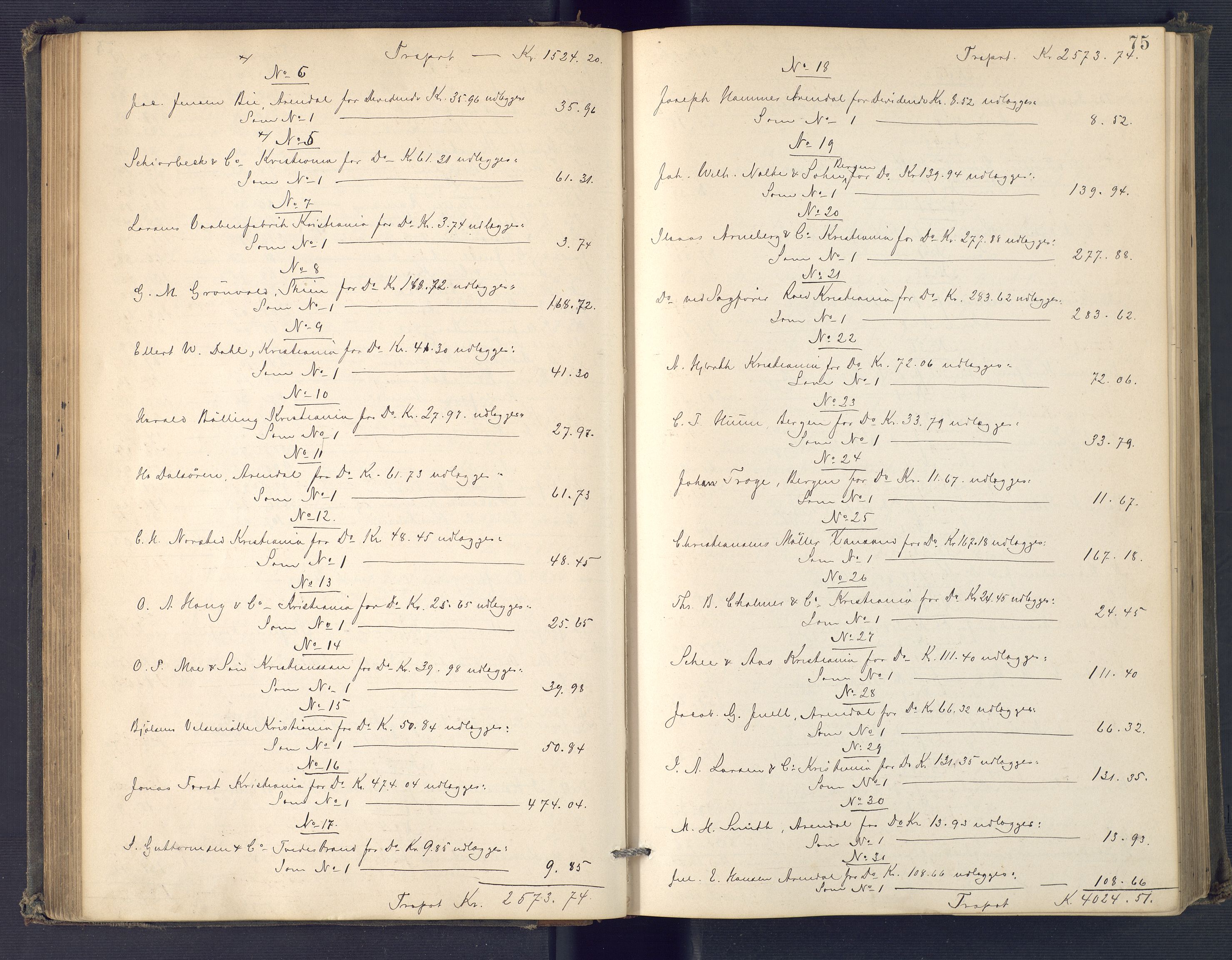 Holt sorenskriveri, SAK/1221-0002/H/Hc/L0034: Skifteutlodningsprotokoll nr. 9, 1884-1890, s. 74b-75a