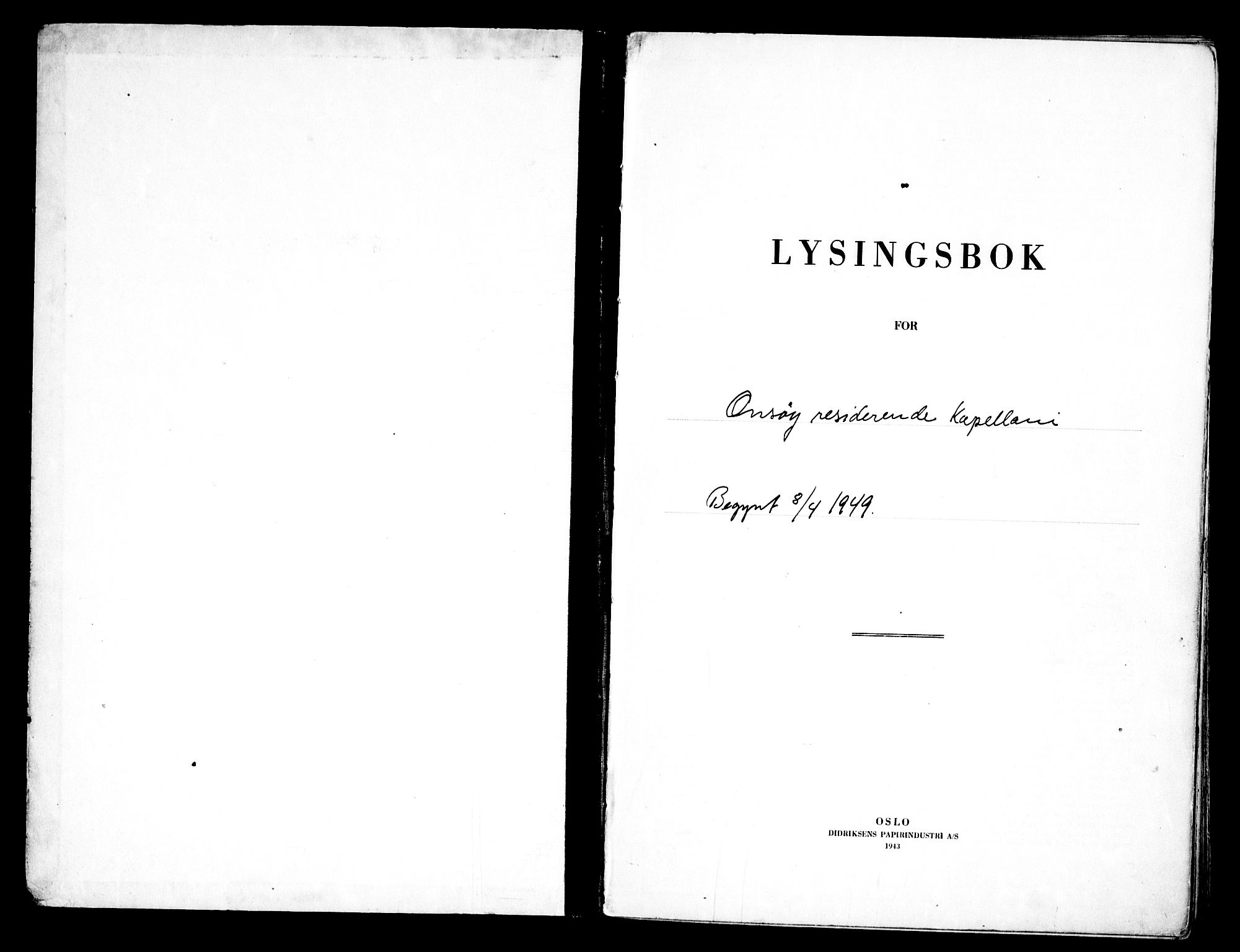 Onsøy prestekontor Kirkebøker, SAO/A-10914/H/Hb/L0002: Lysningsprotokoll nr. II 2, 1949-1967