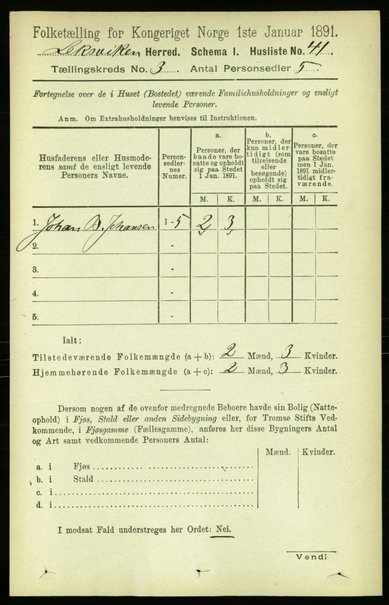 RA, Folketelling 1891 for 1718 Leksvik herred, 1891, s. 1132