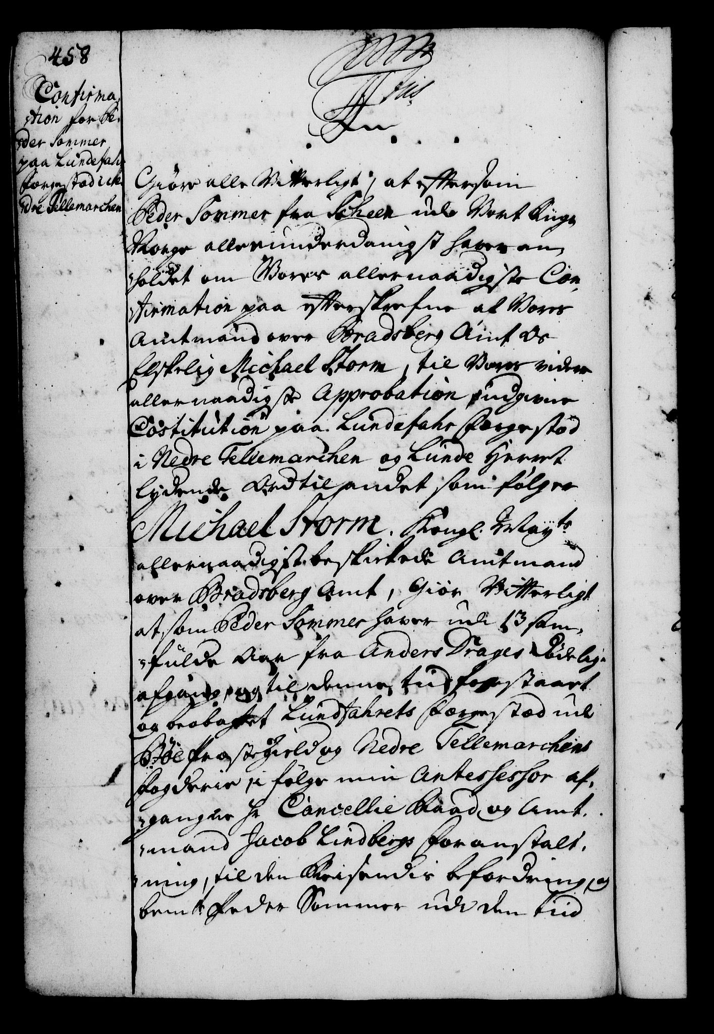 Rentekammeret, Kammerkanselliet, RA/EA-3111/G/Gg/Gga/L0002: Norsk ekspedisjonsprotokoll med register (merket RK 53.2), 1723-1727, s. 458