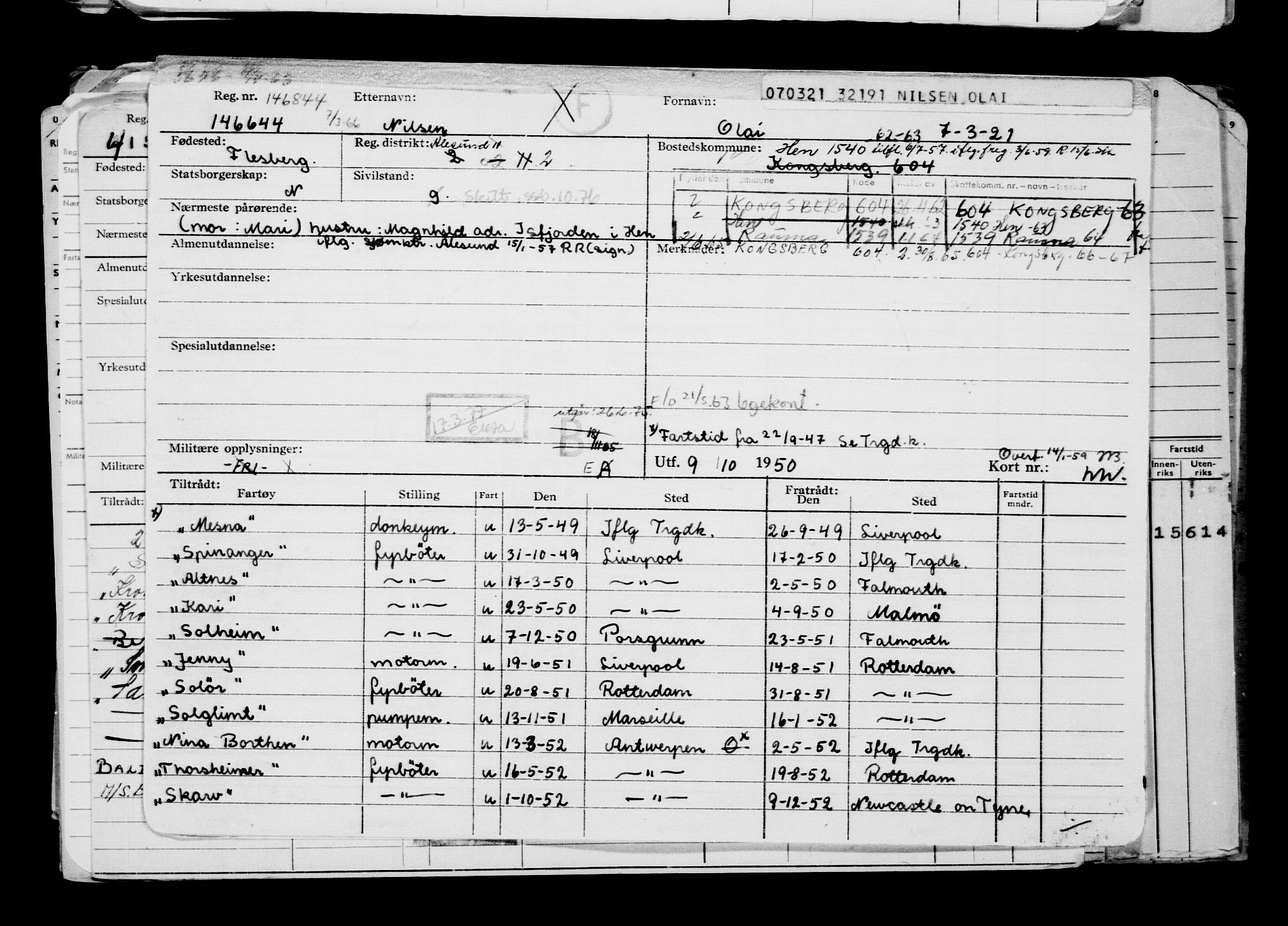 Direktoratet for sjømenn, AV/RA-S-3545/G/Gb/L0191: Hovedkort, 1921, s. 177